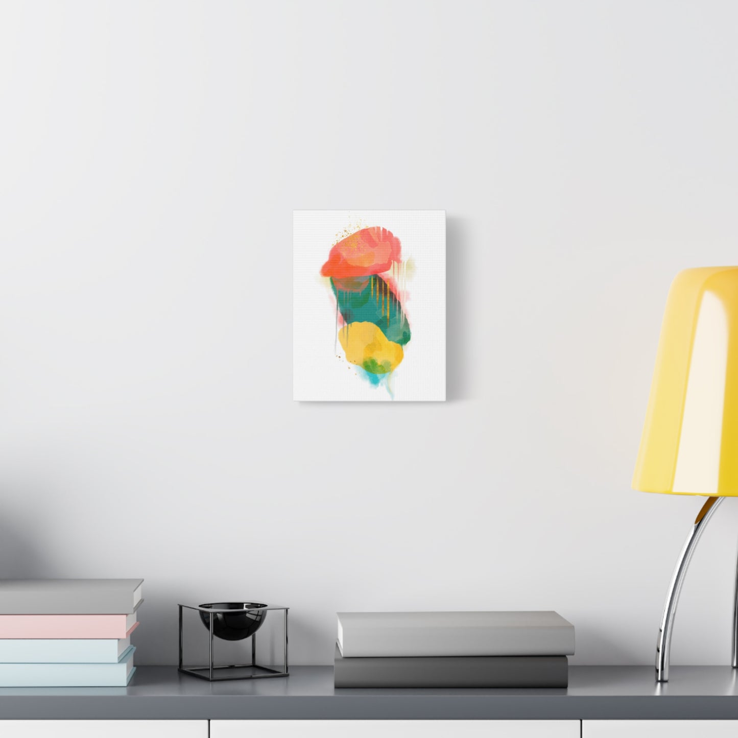 Watercolor Painting Set 1.1 - Matte Canvas Decor with Minimalist Leaf Design