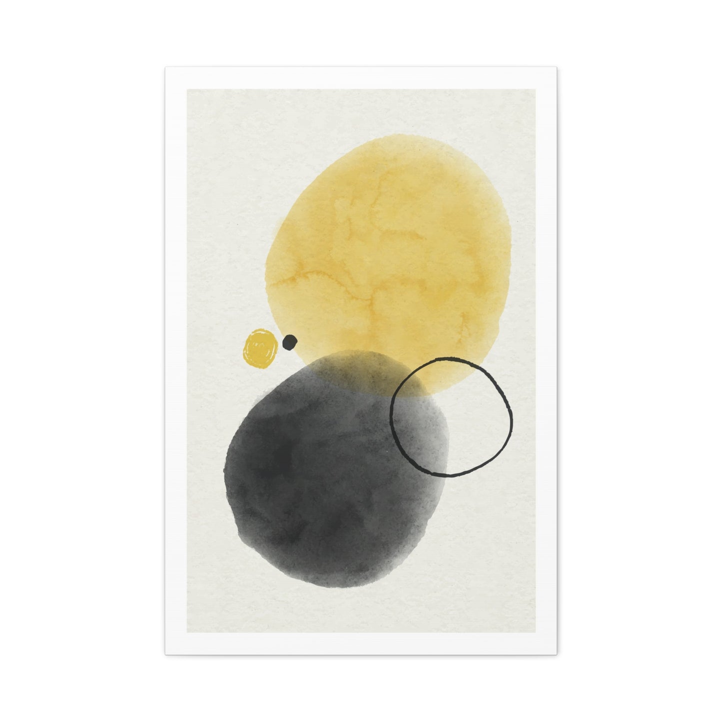 Gold Watercolor Wall Art Set 1.1 - Matte Canvas Decor with Minimalist Leaf Design