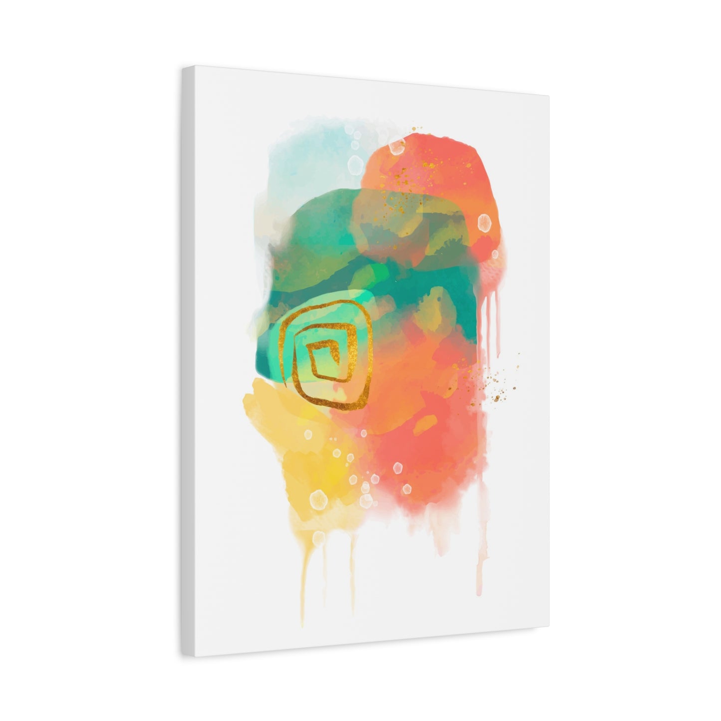 Watercolor Painting Set 1.2 - Matte Canvas Decor with Minimalist Leaf Design