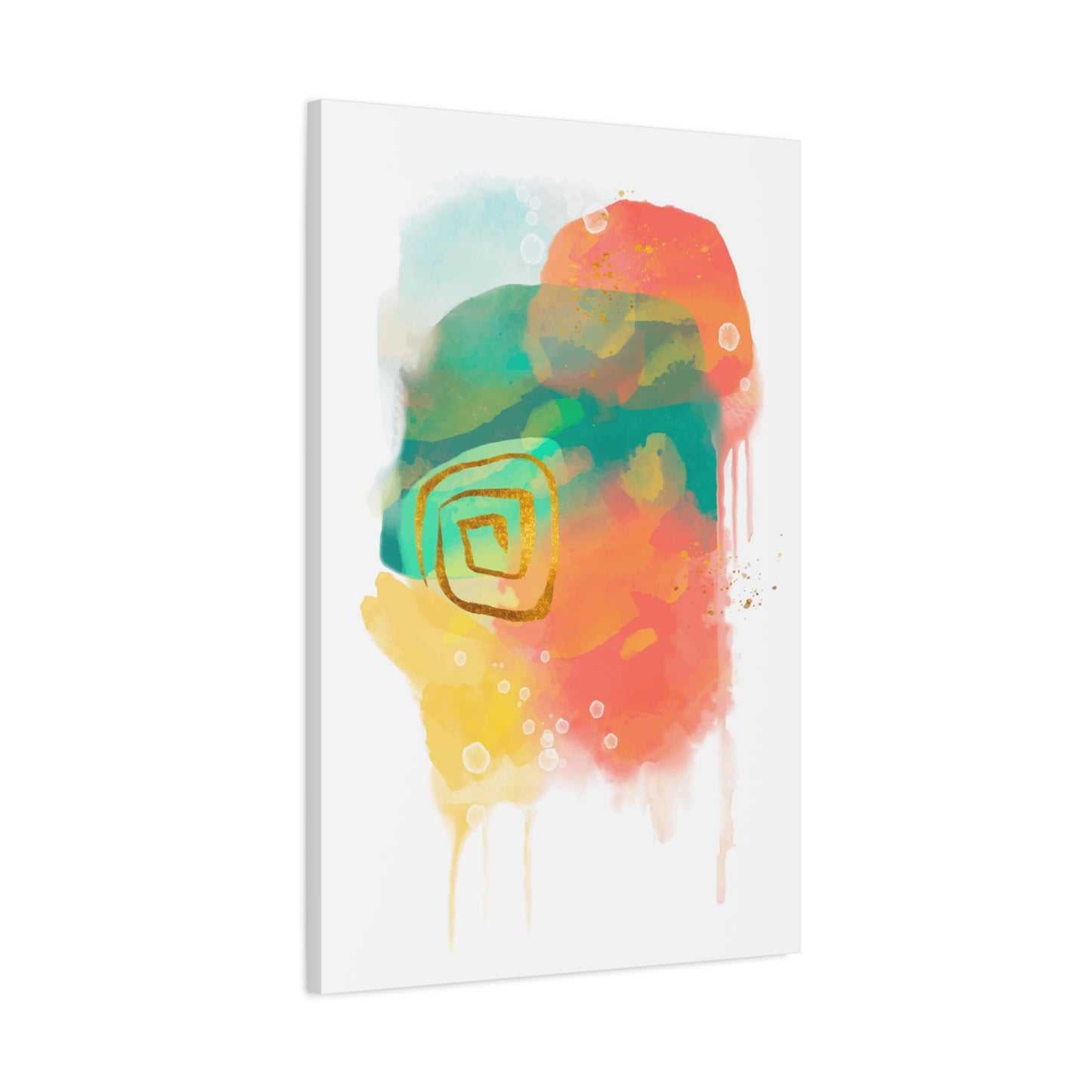 Watercolor Painting Set 1.2 - Matte Canvas Decor with Minimalist Leaf Design