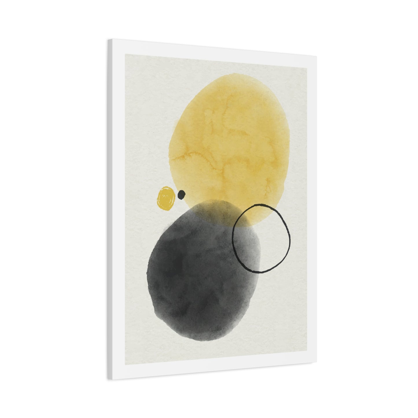 Gold Watercolor Wall Art Set 1.1 - Matte Canvas Decor with Minimalist Leaf Design