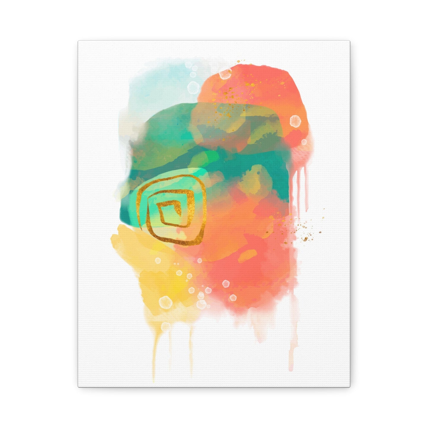 Watercolor Painting Set 1.2 - Matte Canvas Decor with Minimalist Leaf Design