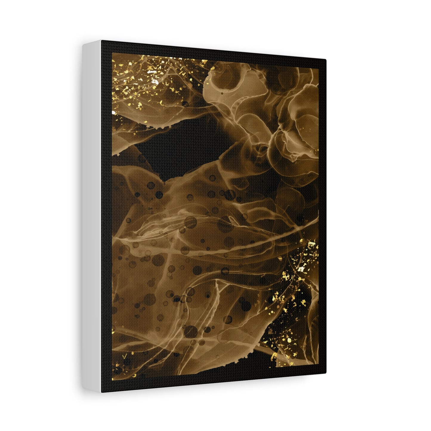 Gold Dust Art Set 1.2 - Matte Canvas Decor with Minimalist Leaf Design