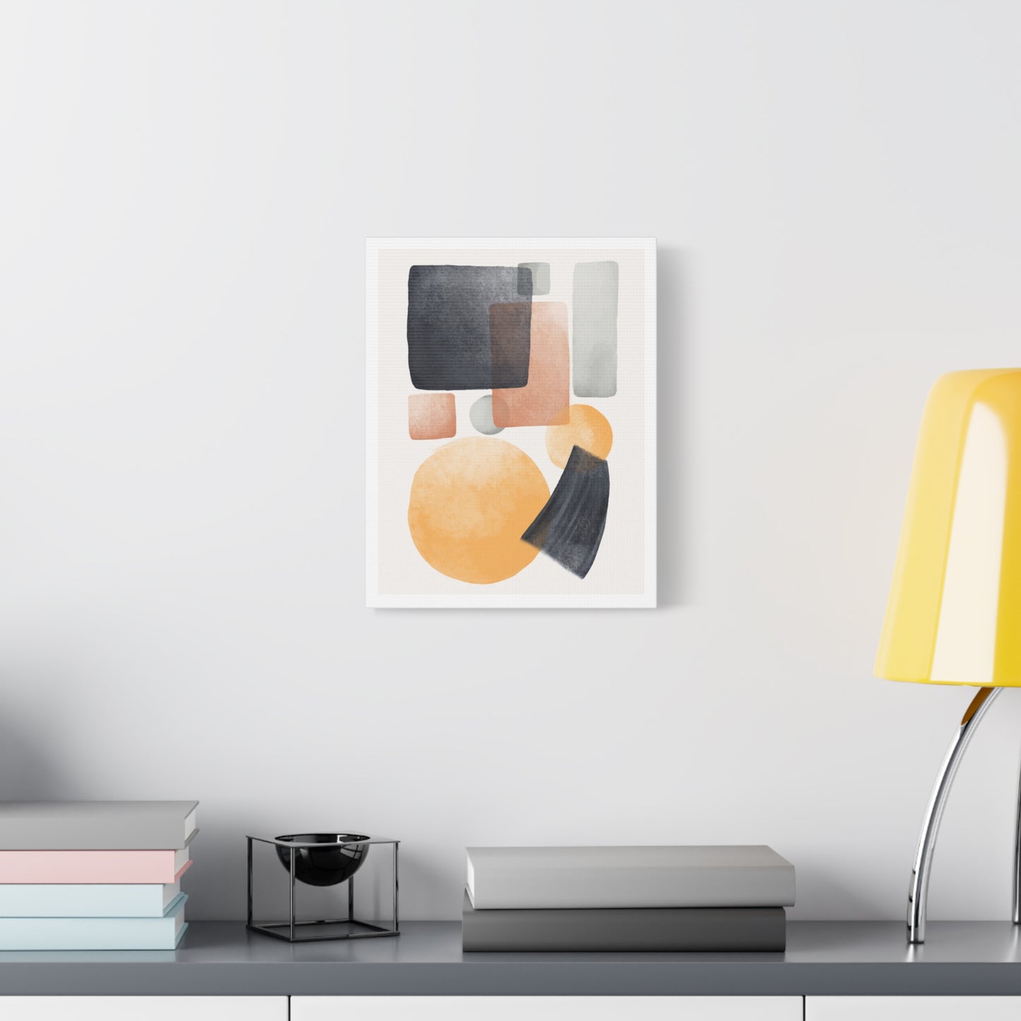 Minimal Watercolor Brush Art Set 1.1 - Matte Canvas Decor with Minimalist Leaf Design