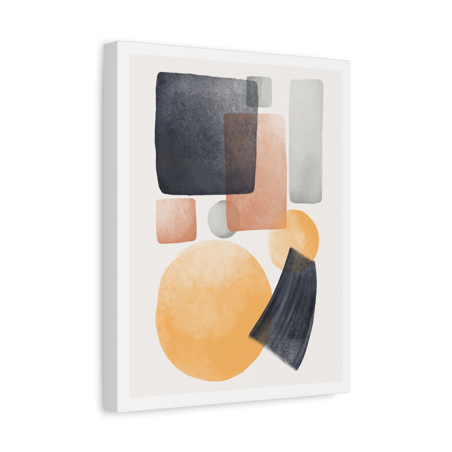 Minimal Watercolor Brush Art Set 1.1 - Matte Canvas Decor with Minimalist Leaf Design