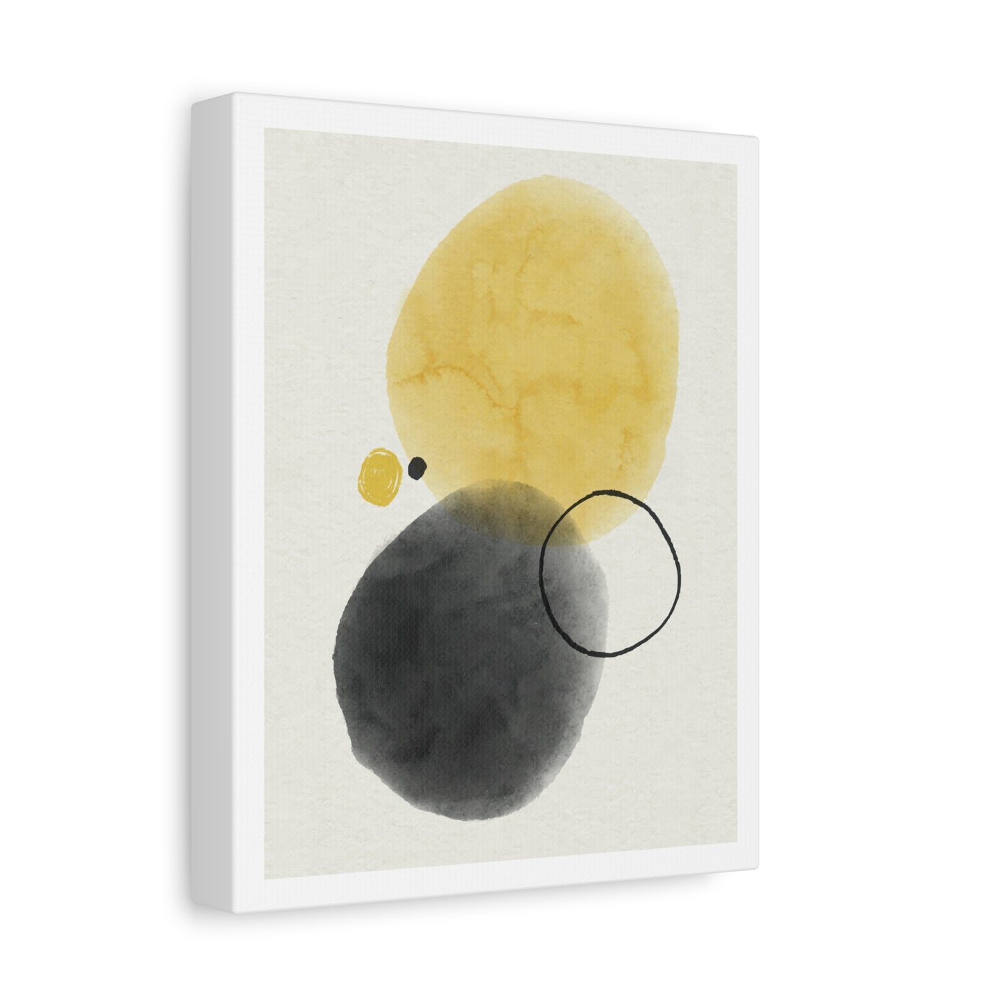 Gold Watercolor Wall Art Set 1.1 - Matte Canvas Decor with Minimalist Leaf Design