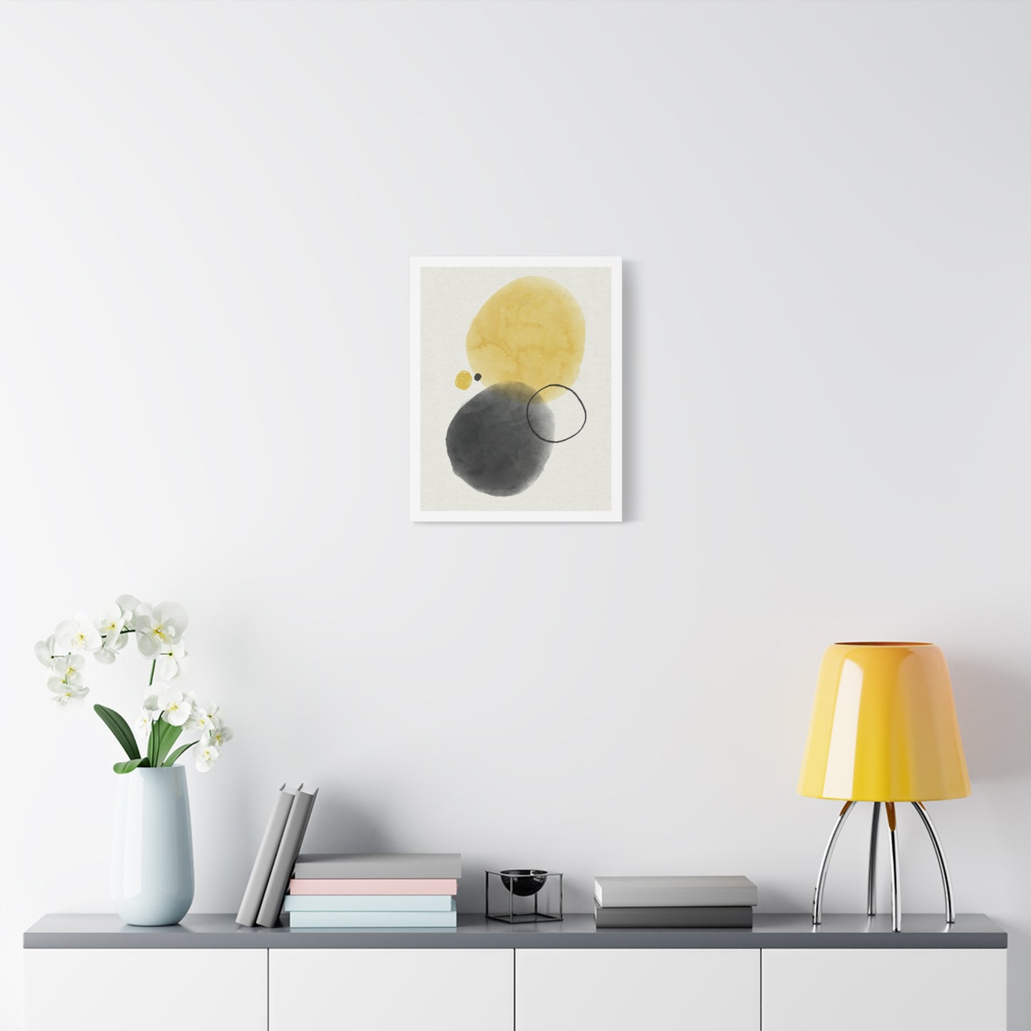 Gold Watercolor Wall Art Set 1.1 - Matte Canvas Decor with Minimalist Leaf Design