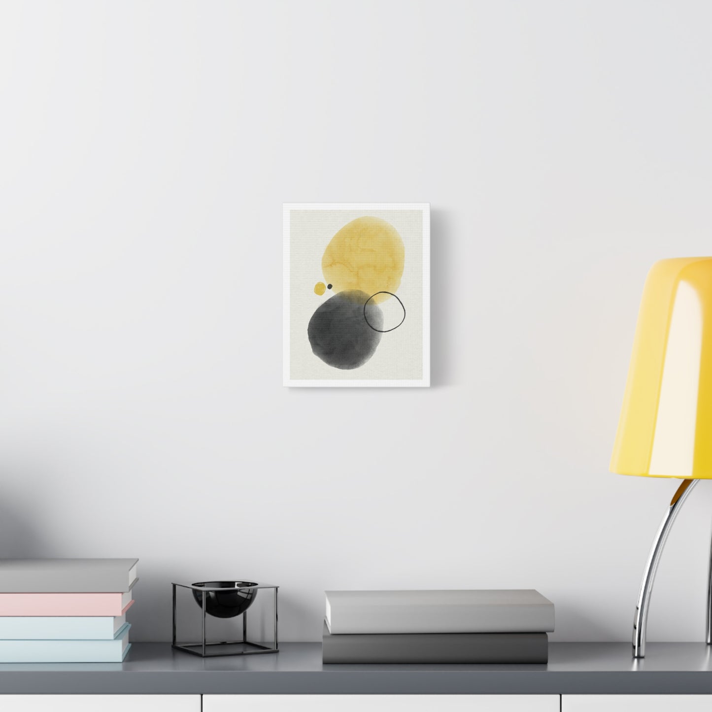 Gold Watercolor Wall Art Set 1.1 - Matte Canvas Decor with Minimalist Leaf Design