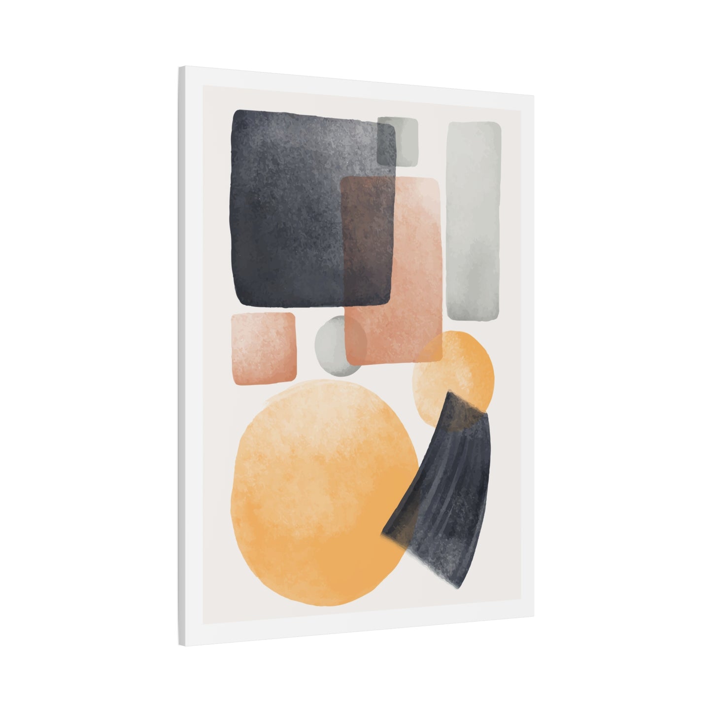 Minimal Watercolor Brush Art Set 1.1 - Matte Canvas Decor with Minimalist Leaf Design