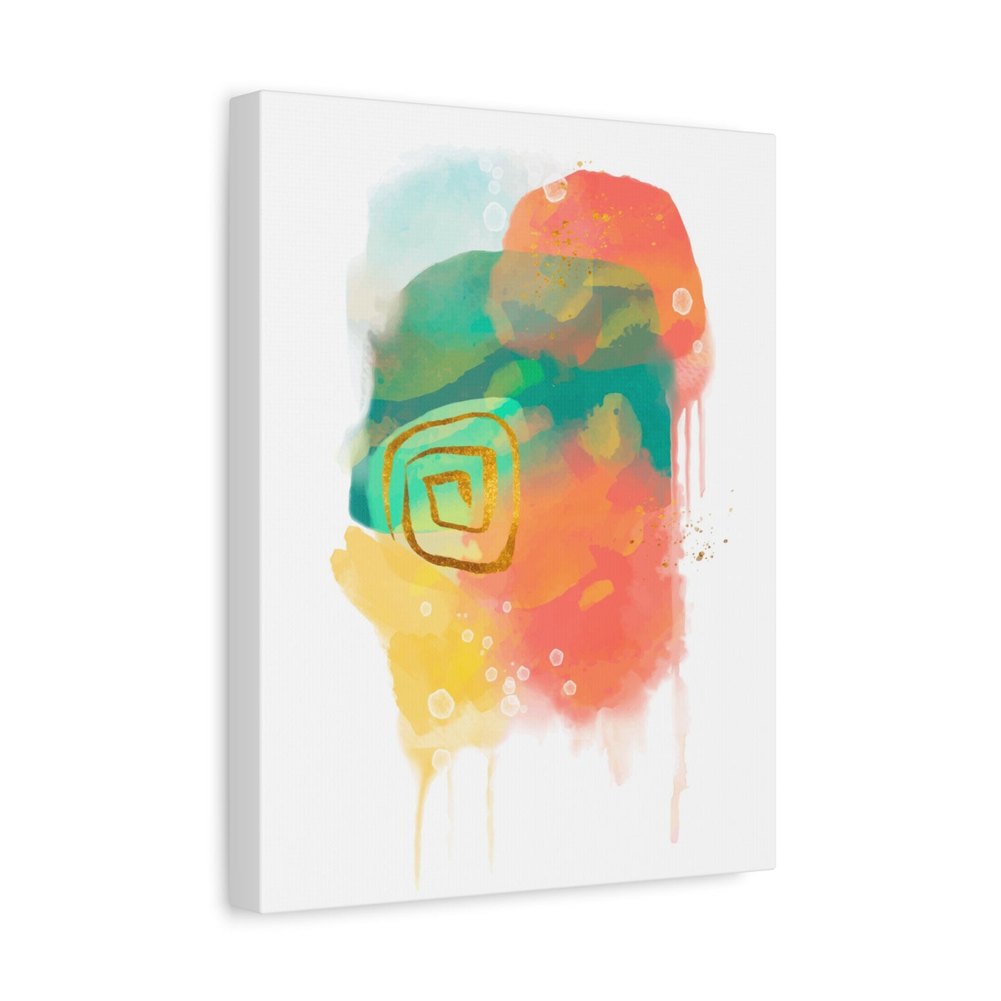 Watercolor Painting Set 1.2 - Matte Canvas Decor with Minimalist Leaf Design