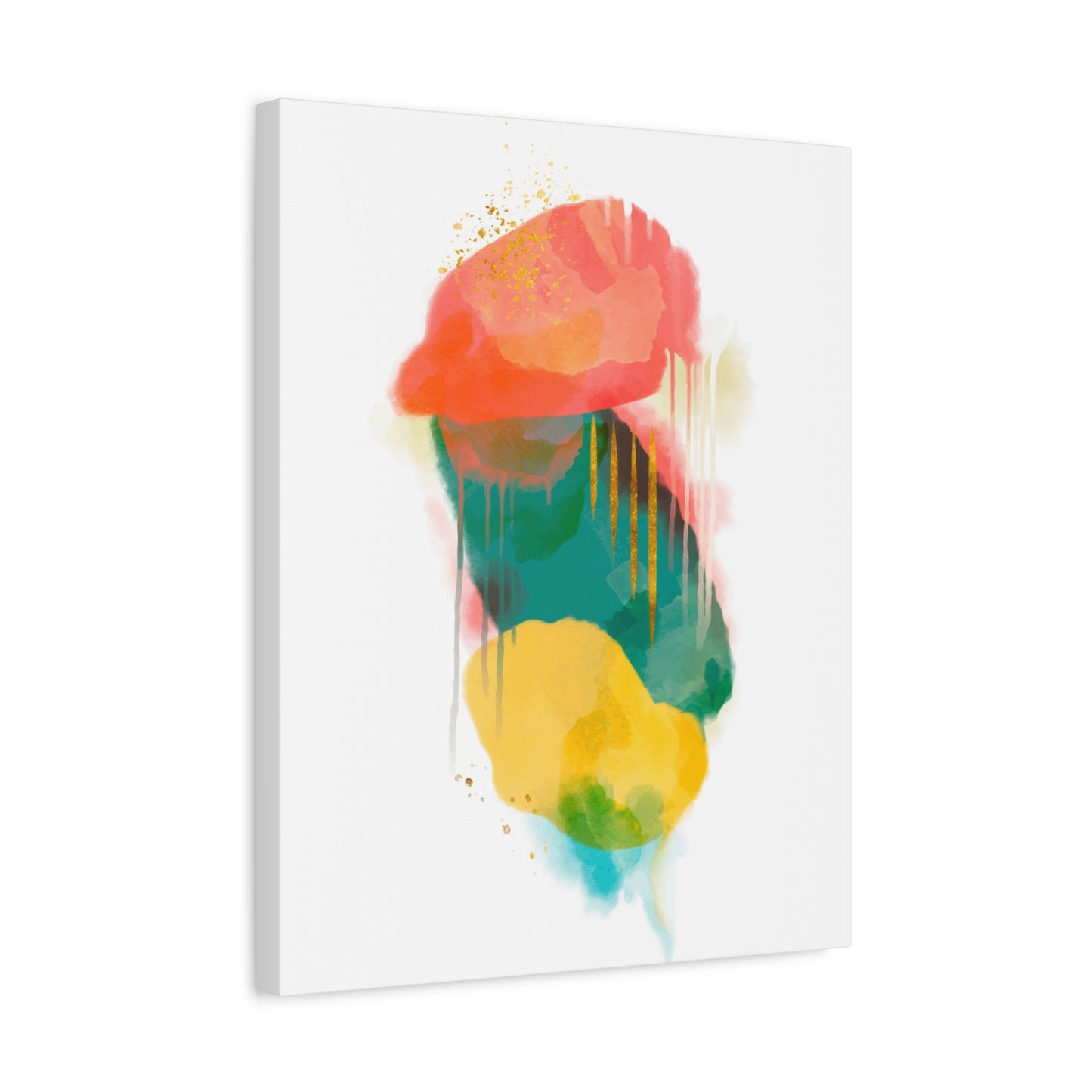 Watercolor Painting Set 1.1 - Matte Canvas Decor with Minimalist Leaf Design