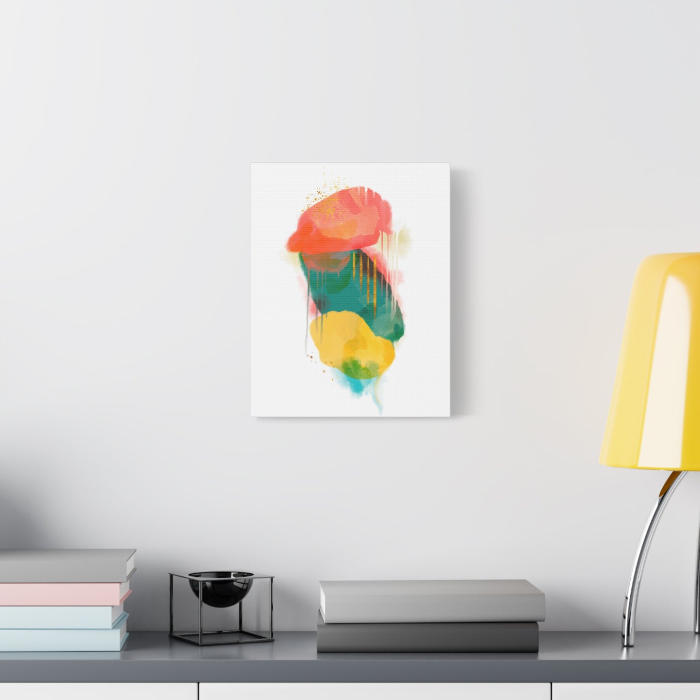 Watercolor Painting Set 1.1 - Matte Canvas Decor with Minimalist Leaf Design