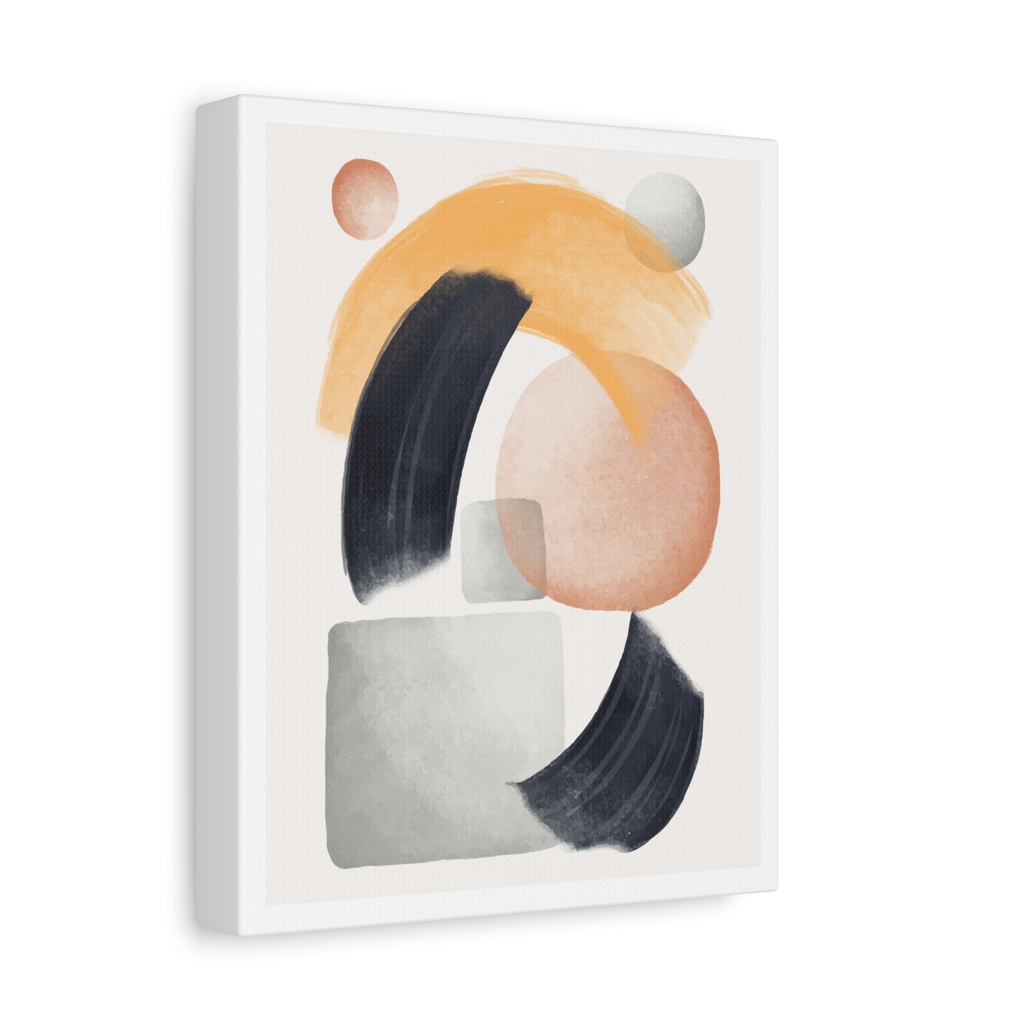 Minimal Watercolor Brush Art Set 1.2 - Matte Canvas Decor with Minimalist Leaf Design
