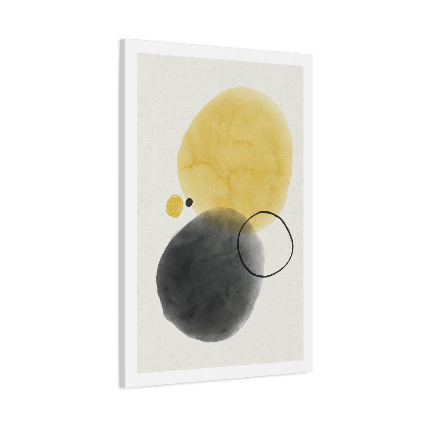Gold Watercolor Wall Art Set 1.1 - Matte Canvas Decor with Minimalist Leaf Design