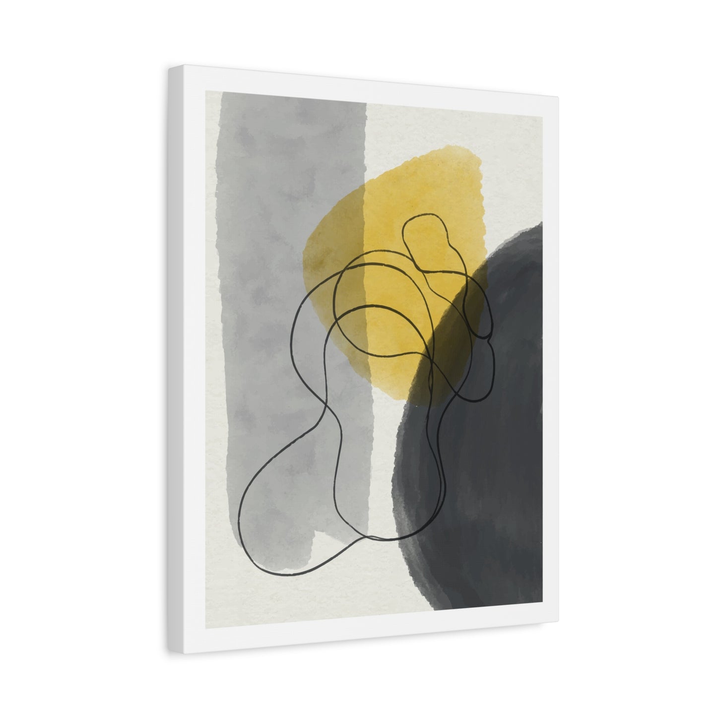 Gold Watercolor Wall Art Set 1.2 - Matte Canvas Decor with Minimalist Leaf Design