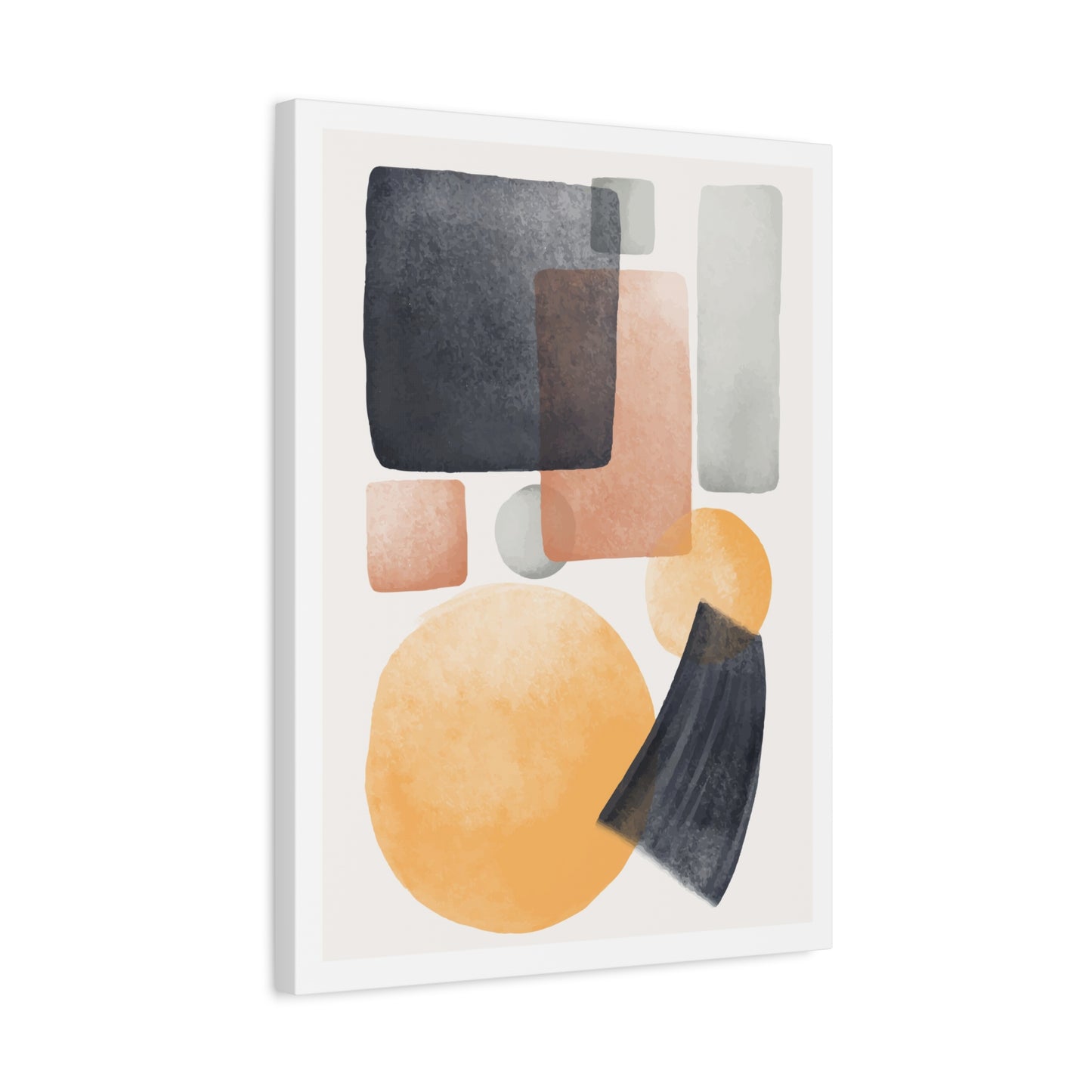 Minimal Watercolor Brush Art Set 1.1 - Matte Canvas Decor with Minimalist Leaf Design