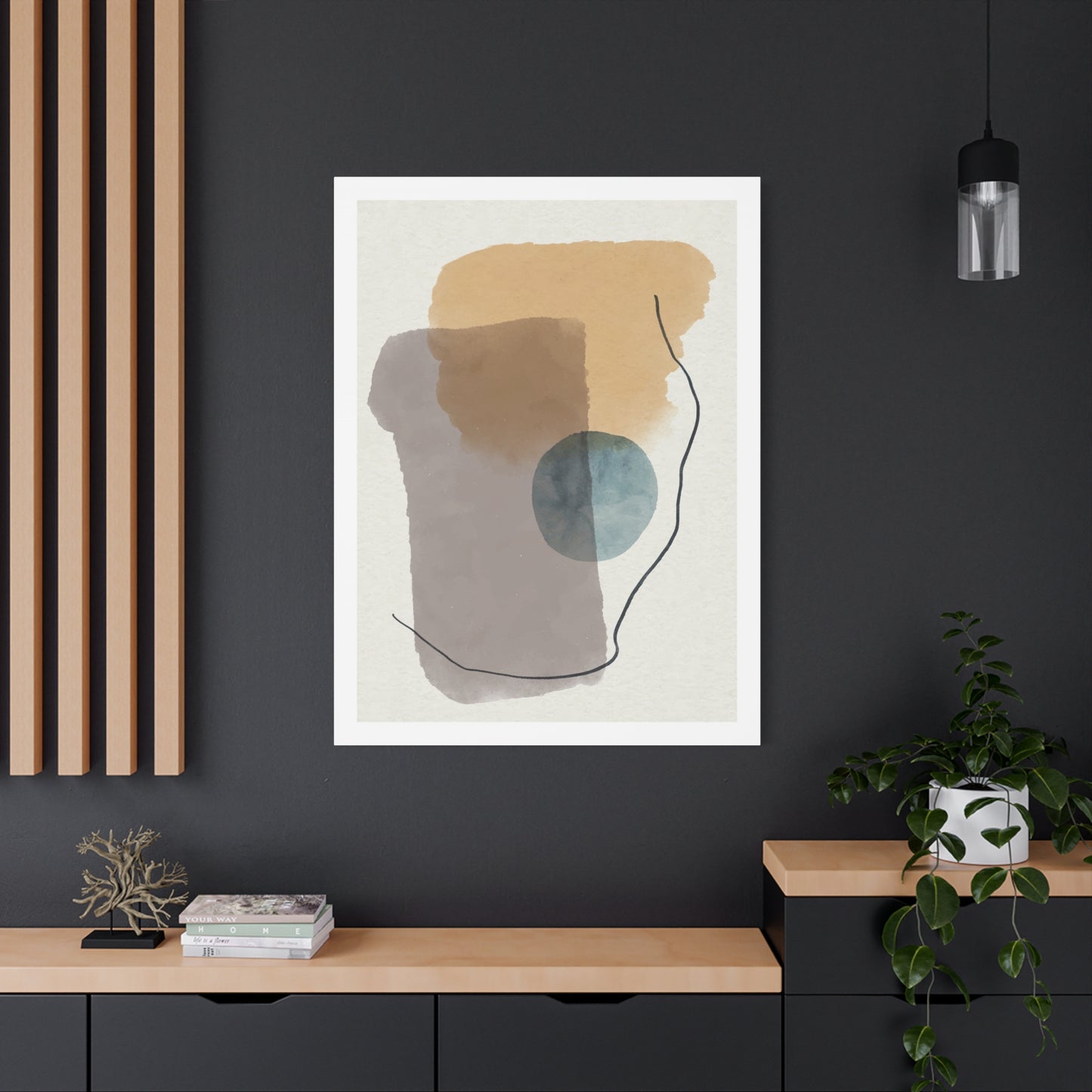 Blue Tone Watercolor Brush Art Set 1.3 - Canvas Decor