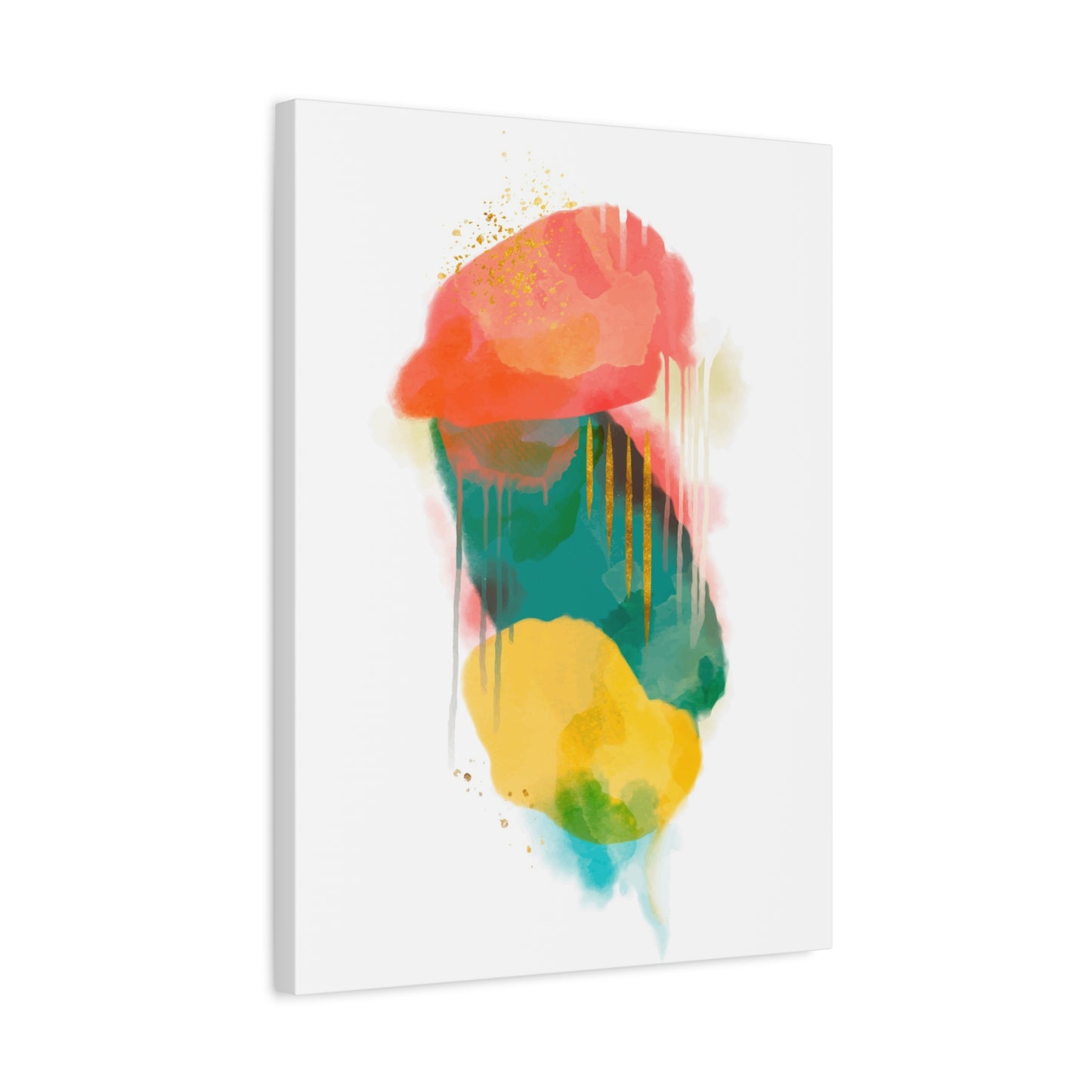 Watercolor Painting Set 1.1 - Matte Canvas Decor with Minimalist Leaf Design