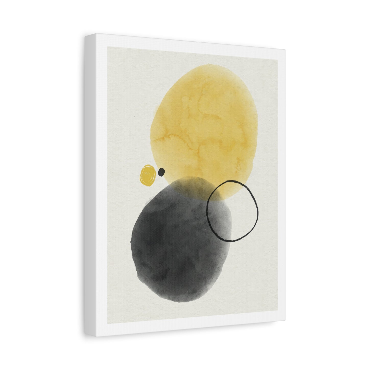 Gold Watercolor Wall Art Set 1.1 - Matte Canvas Decor with Minimalist Leaf Design
