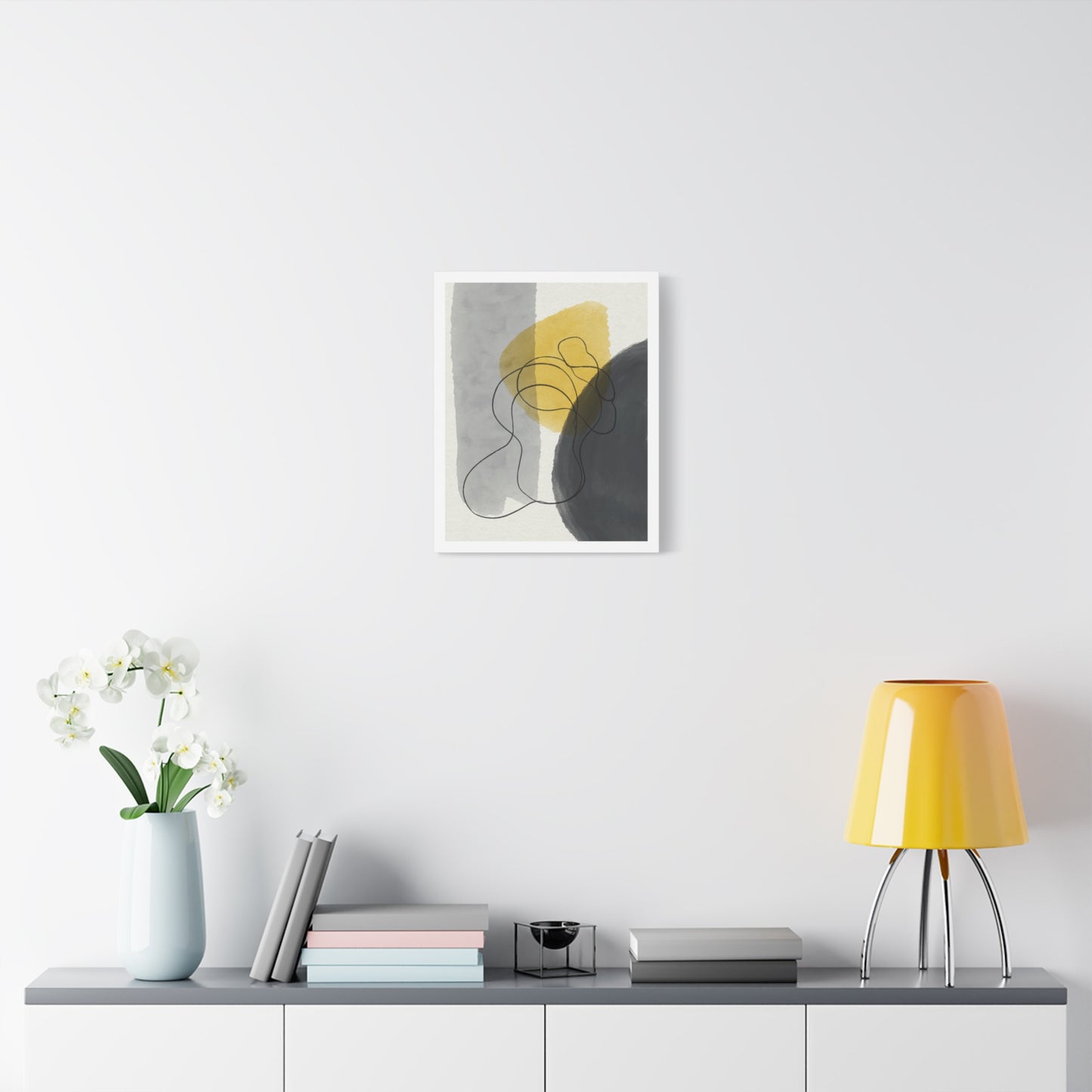 Gold Watercolor Wall Art Set 1.2 - Matte Canvas Decor with Minimalist Leaf Design