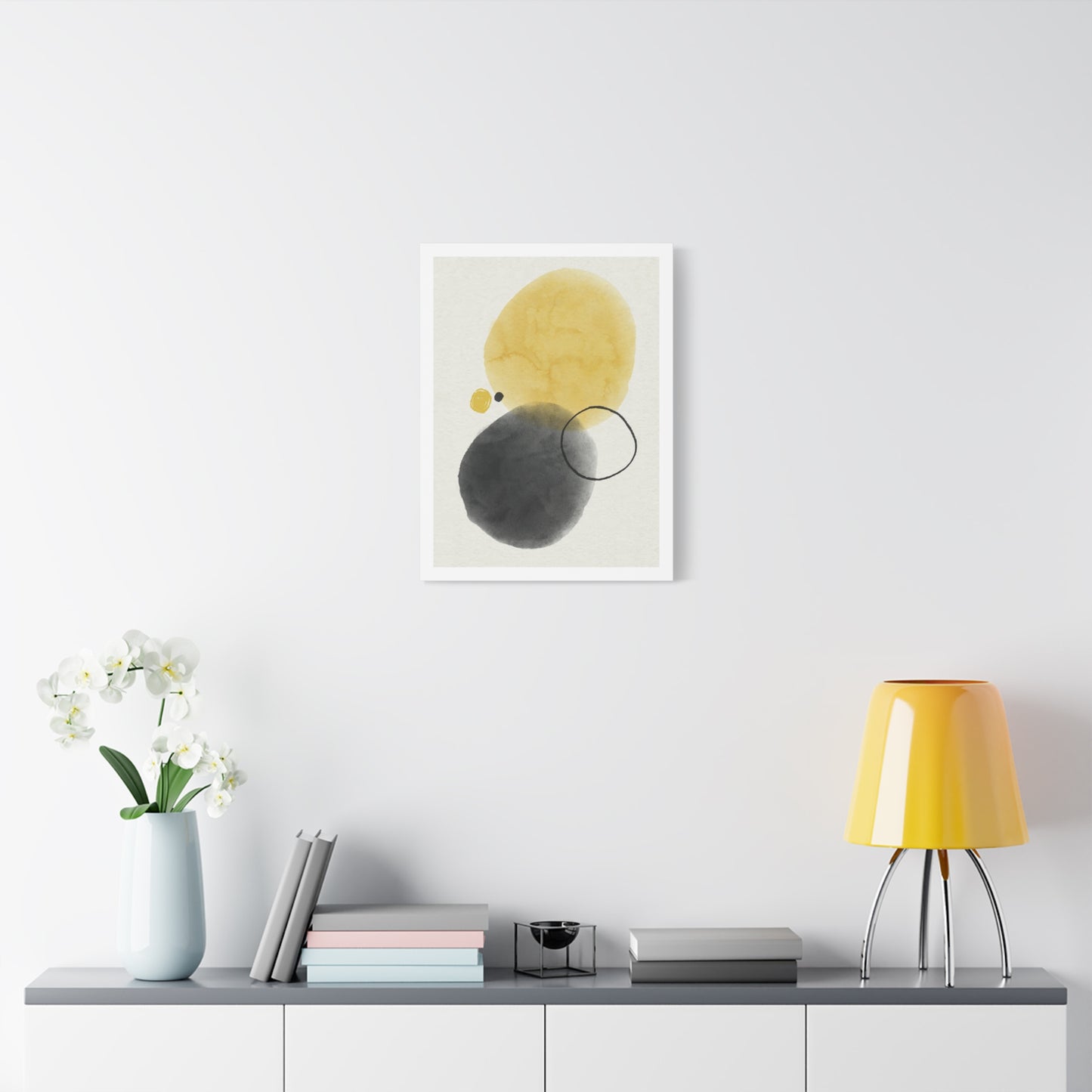 Gold Watercolor Wall Art Set 1.1 - Matte Canvas Decor with Minimalist Leaf Design