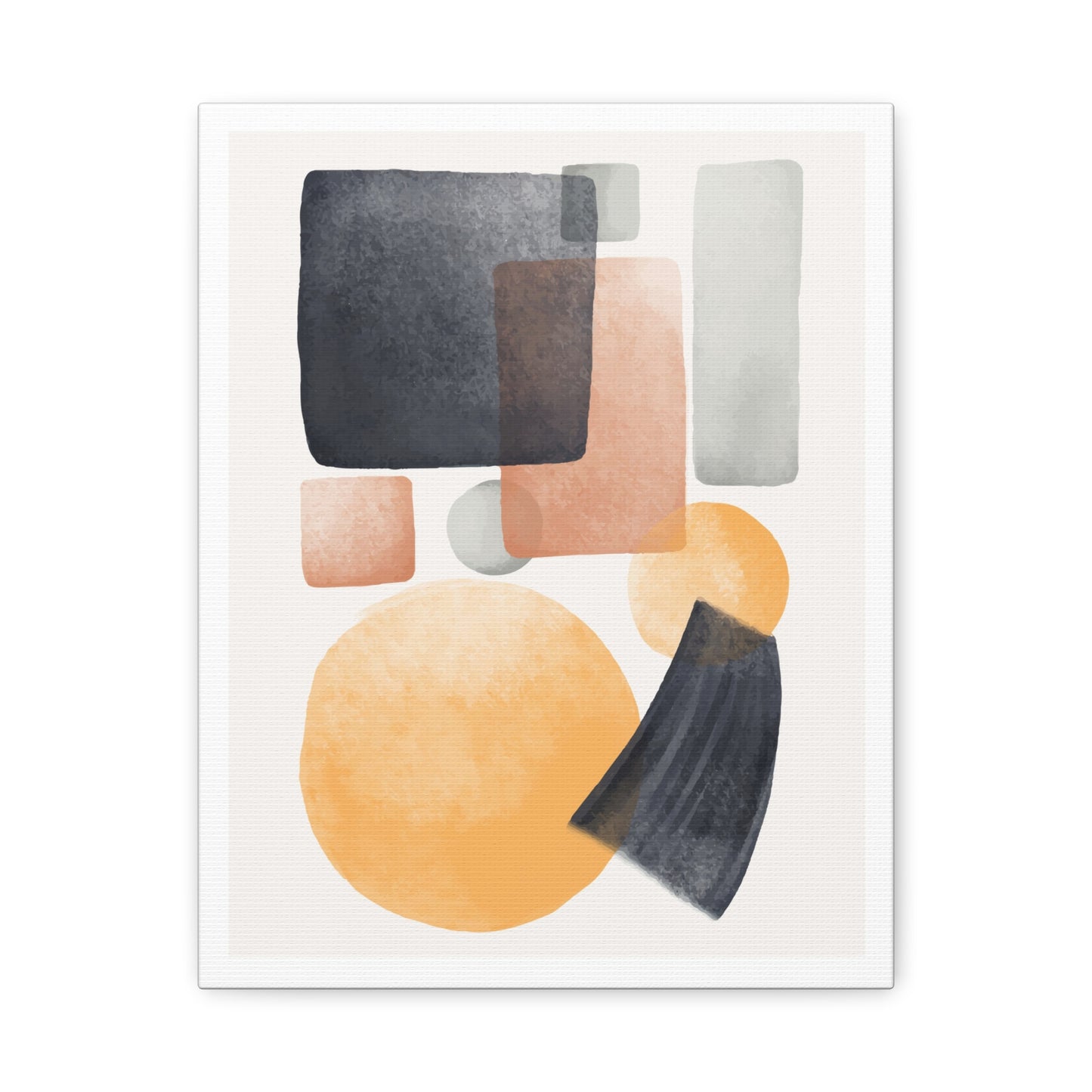 Minimal Watercolor Brush Art Set 1.1 - Matte Canvas Decor with Minimalist Leaf Design