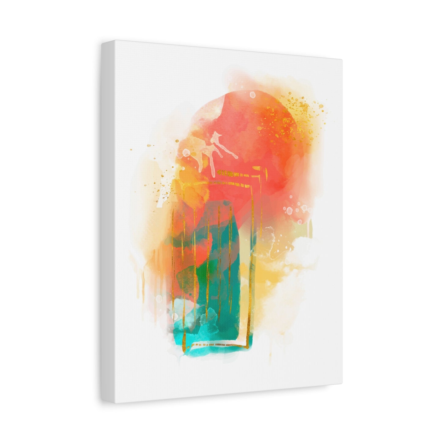 Watercolor Painting Set 1.3 - Matte Canvas Decor with Minimalist Leaf Design