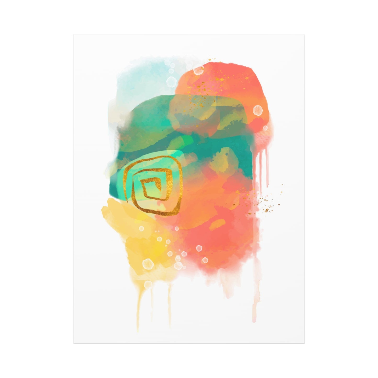 Watercolor Painting Set 1.2 - Matte Canvas Decor with Minimalist Leaf Design
