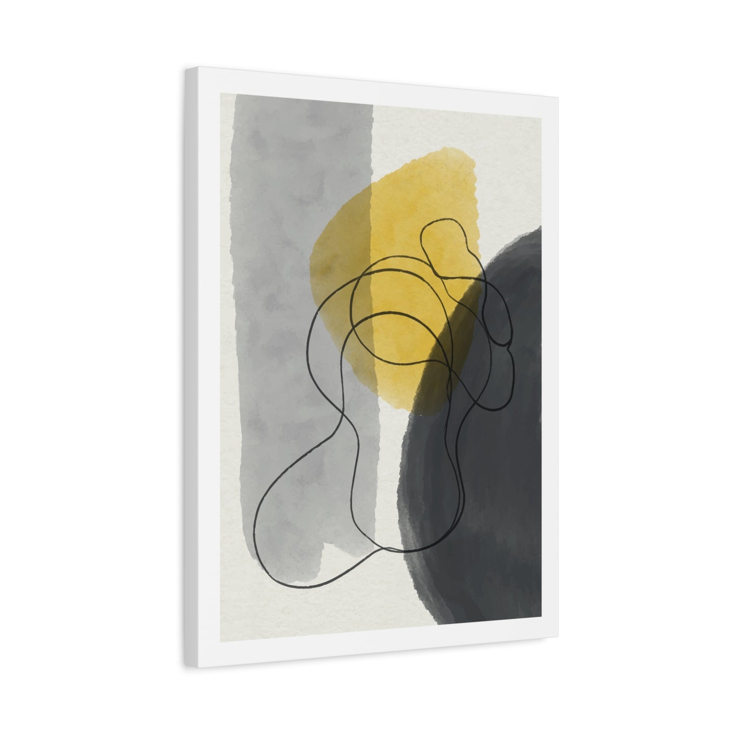 Gold Watercolor Wall Art Set 1.2 - Matte Canvas Decor with Minimalist Leaf Design