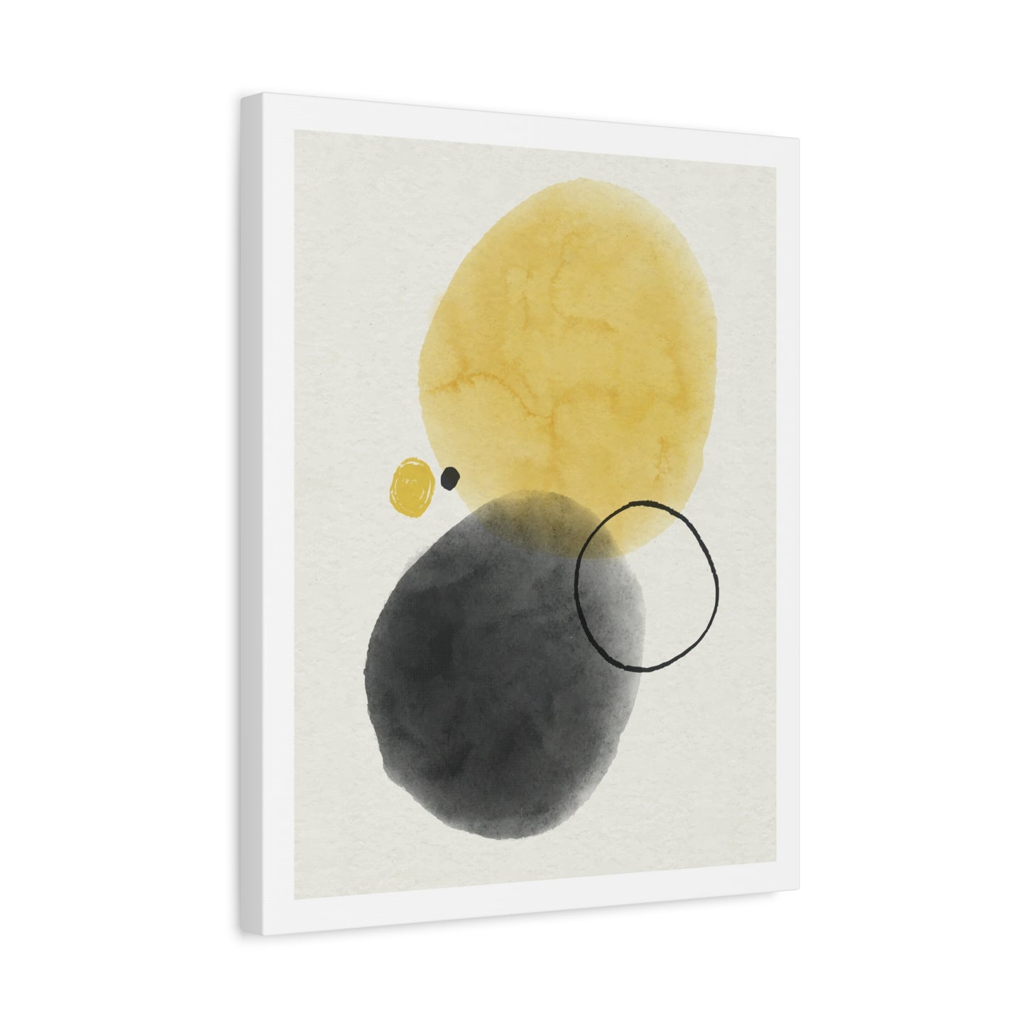 Gold Watercolor Wall Art Set 1.1 - Matte Canvas Decor with Minimalist Leaf Design
