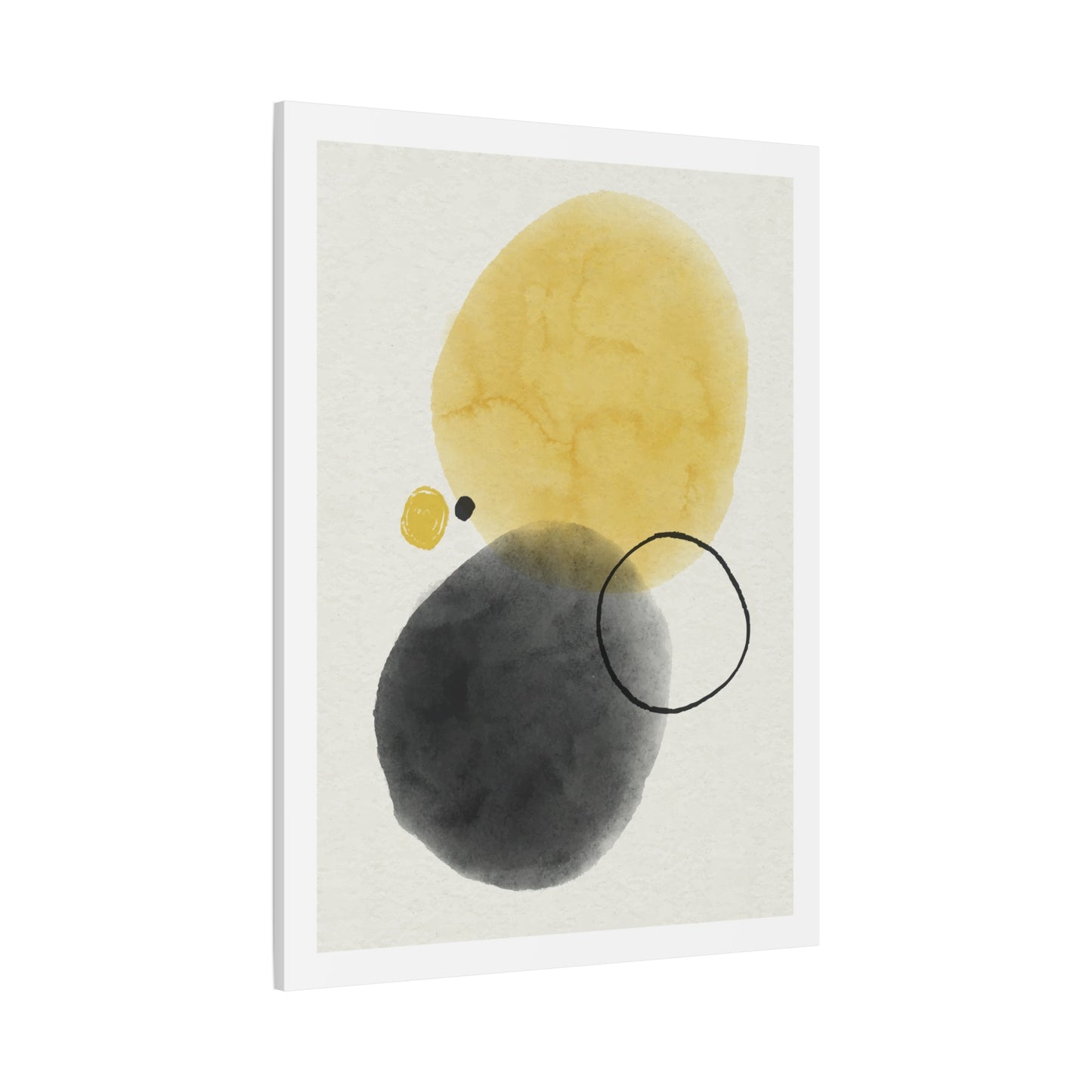 Gold Watercolor Wall Art Set 1.1 - Matte Canvas Decor with Minimalist Leaf Design