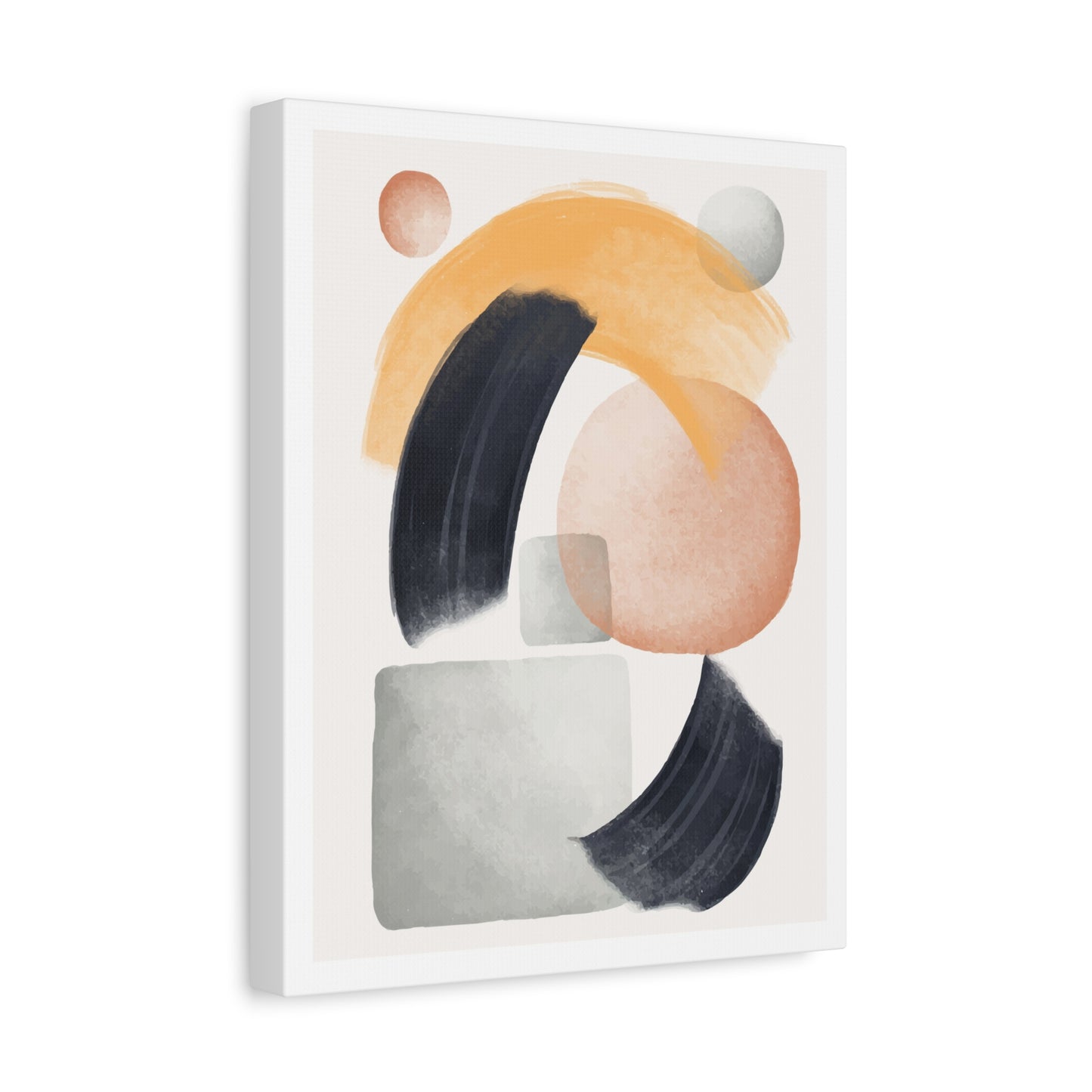 Minimal Watercolor Brush Art Set 1.2 - Matte Canvas Decor with Minimalist Leaf Design