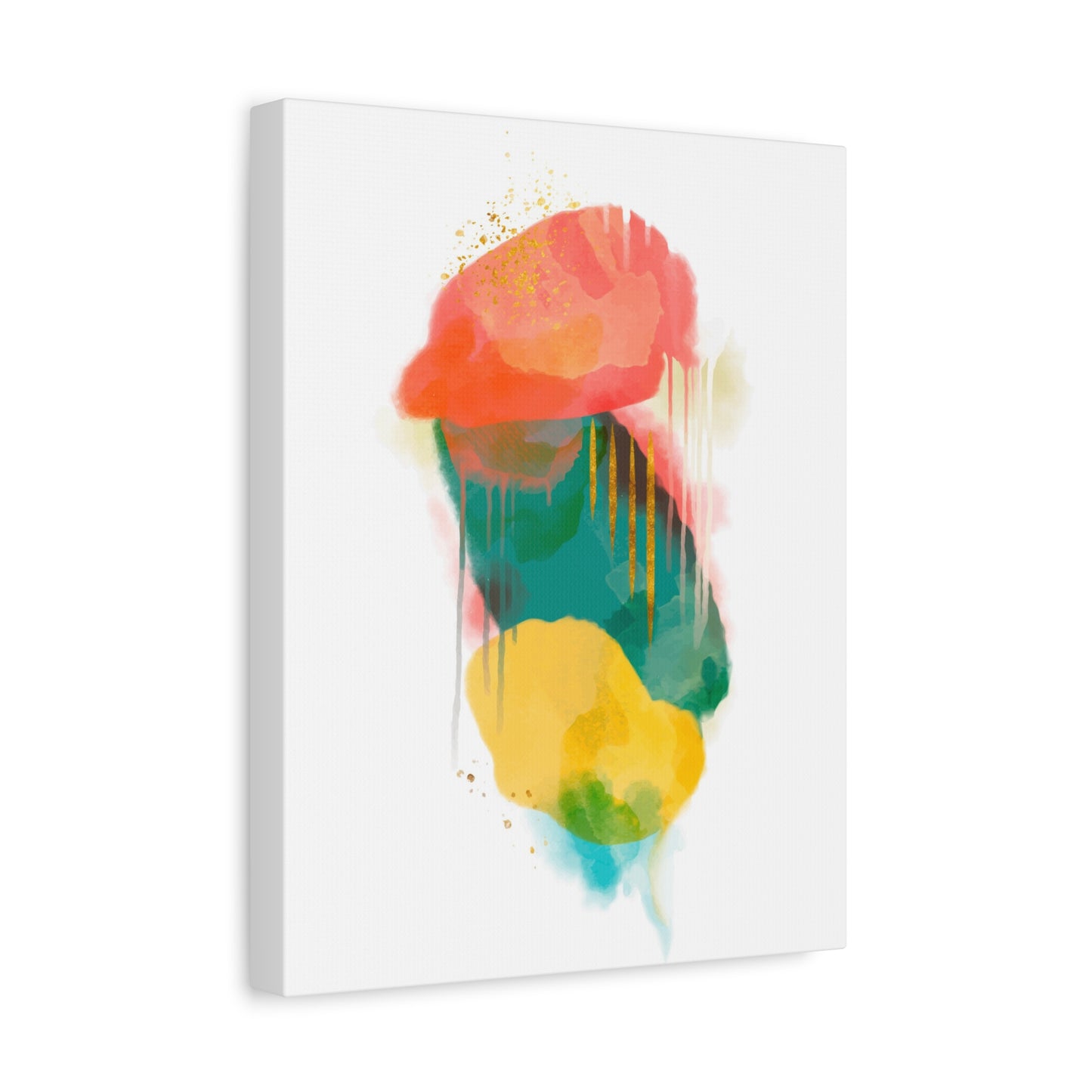Watercolor Painting Set 1.1 - Matte Canvas Decor with Minimalist Leaf Design