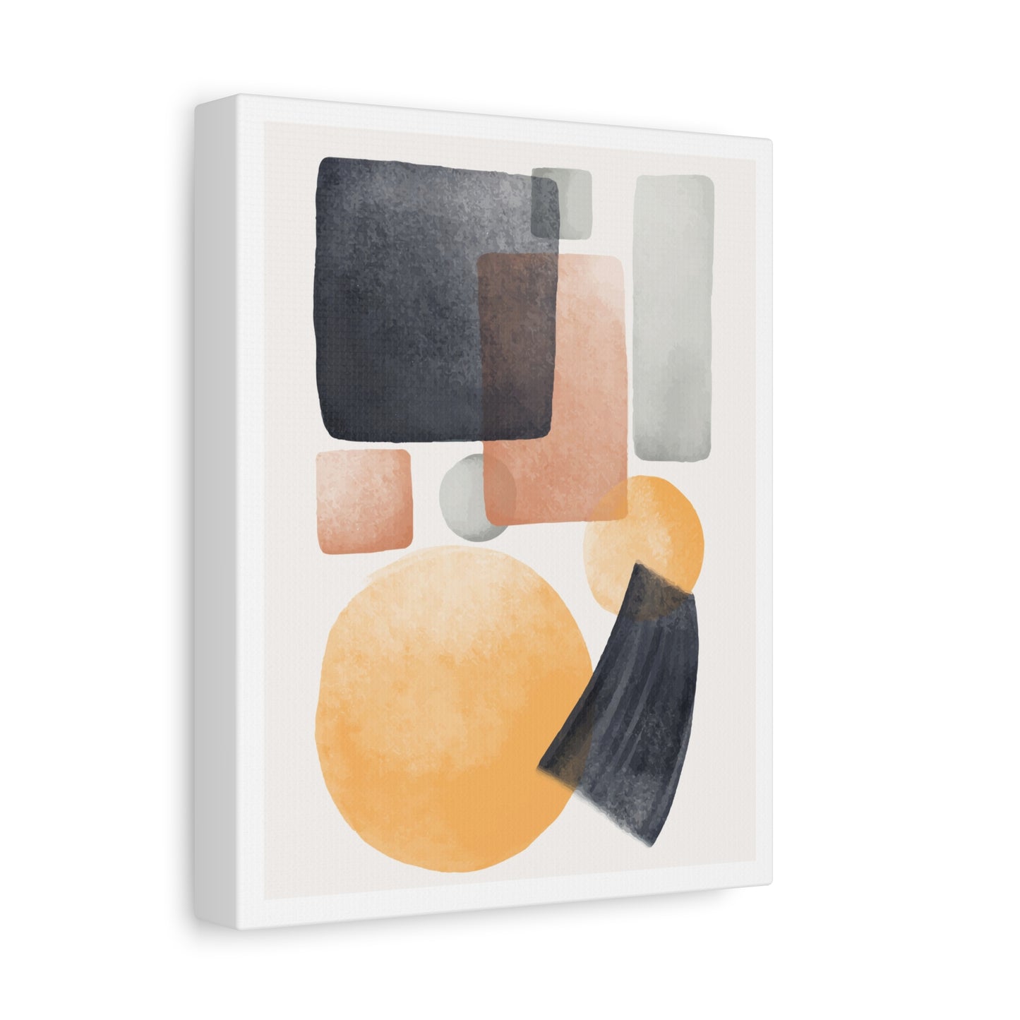 Minimal Watercolor Brush Art Set 1.1 - Matte Canvas Decor with Minimalist Leaf Design