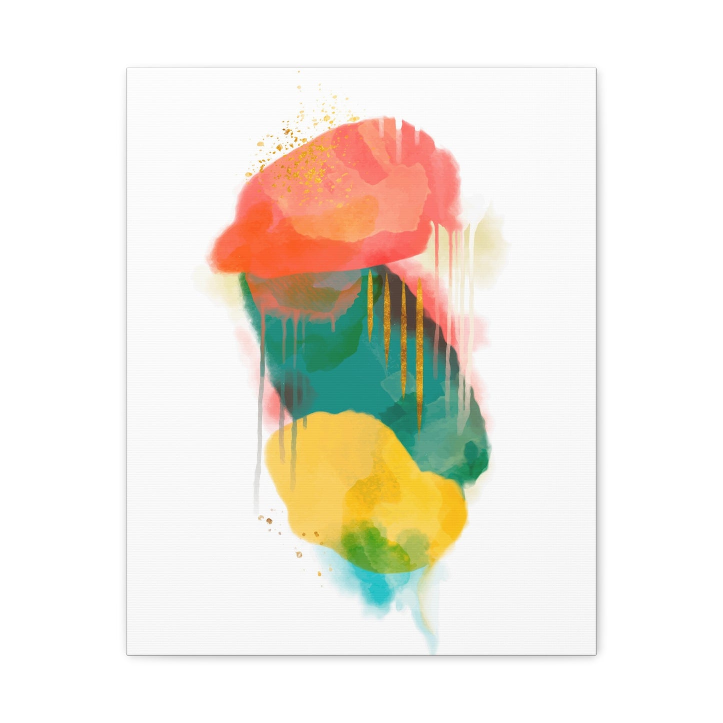 Watercolor Painting Set 1.1 - Matte Canvas Decor with Minimalist Leaf Design
