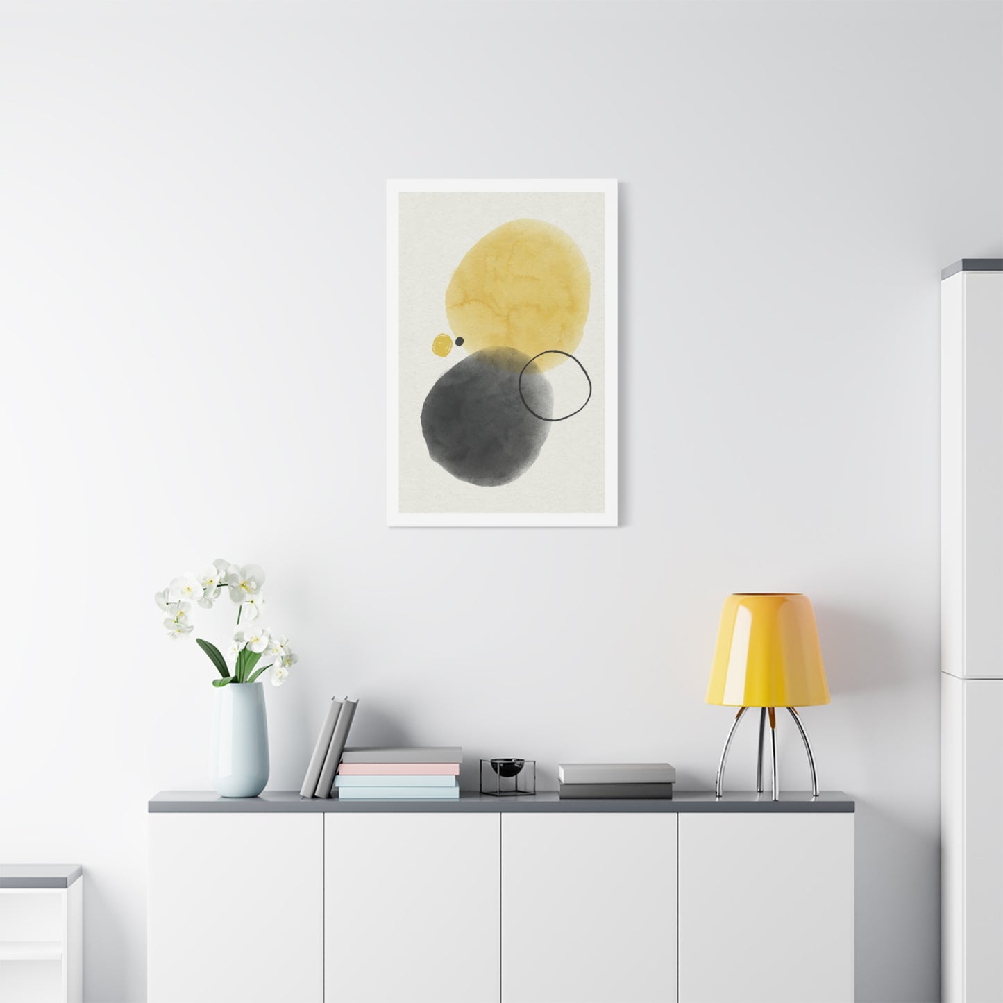Gold Watercolor Wall Art Set 1.1 - Matte Canvas Decor with Minimalist Leaf Design