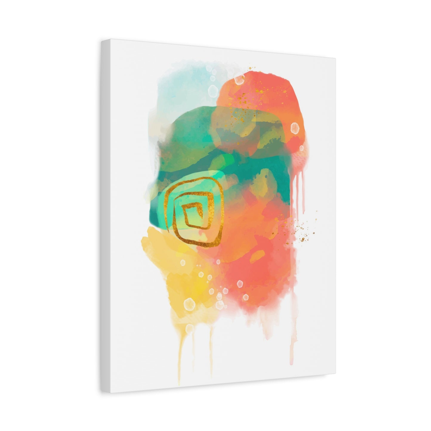 Watercolor Painting Set 1.2 - Matte Canvas Decor with Minimalist Leaf Design