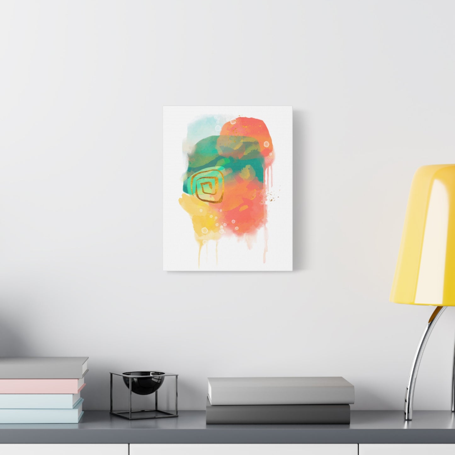 Watercolor Painting Set 1.2 - Matte Canvas Decor with Minimalist Leaf Design