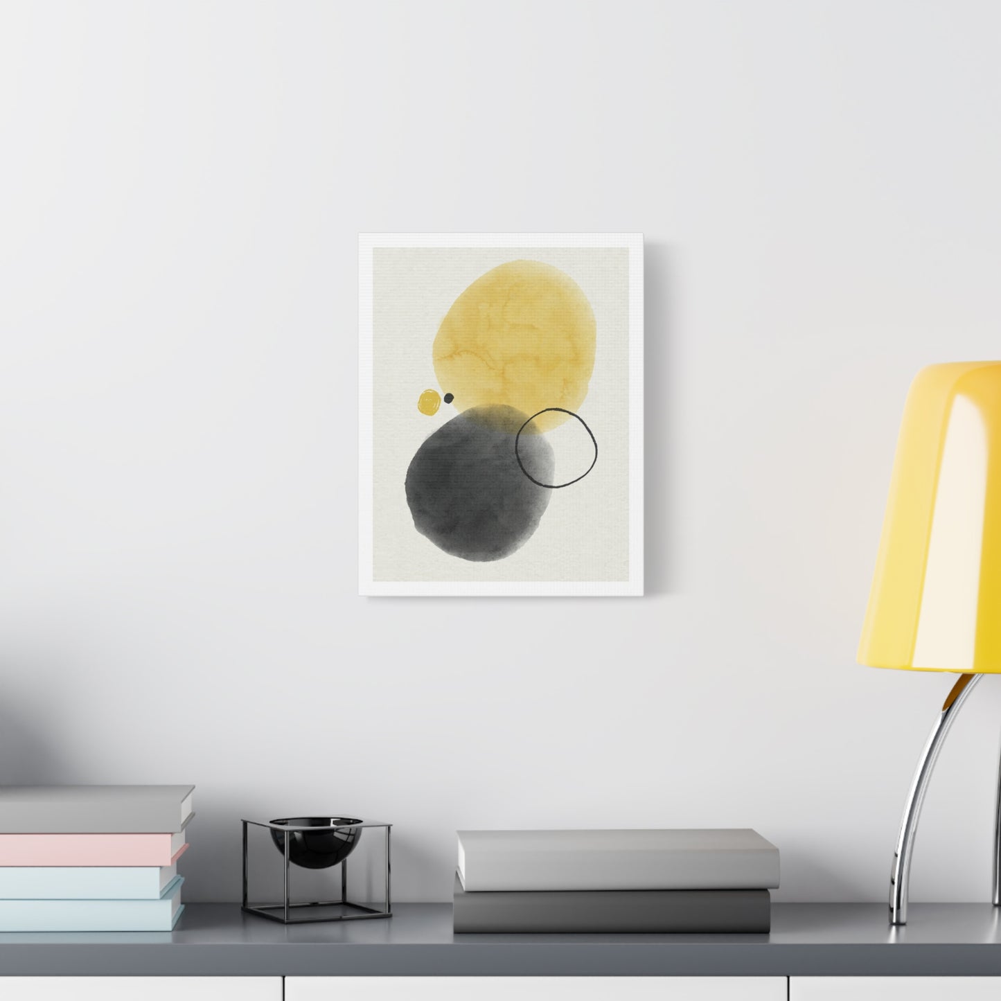 Gold Watercolor Wall Art Set 1.1 - Matte Canvas Decor with Minimalist Leaf Design