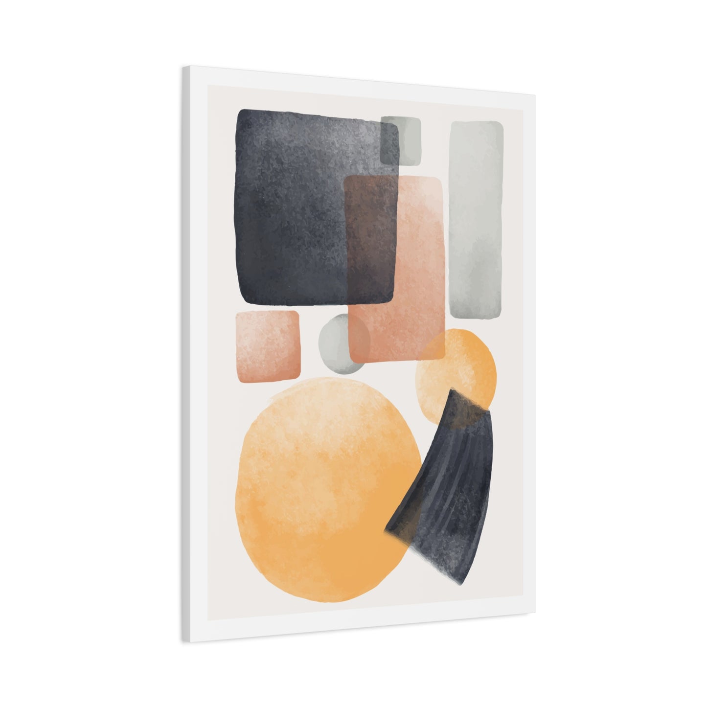 Minimal Watercolor Brush Art Set 1.1 - Matte Canvas Decor with Minimalist Leaf Design