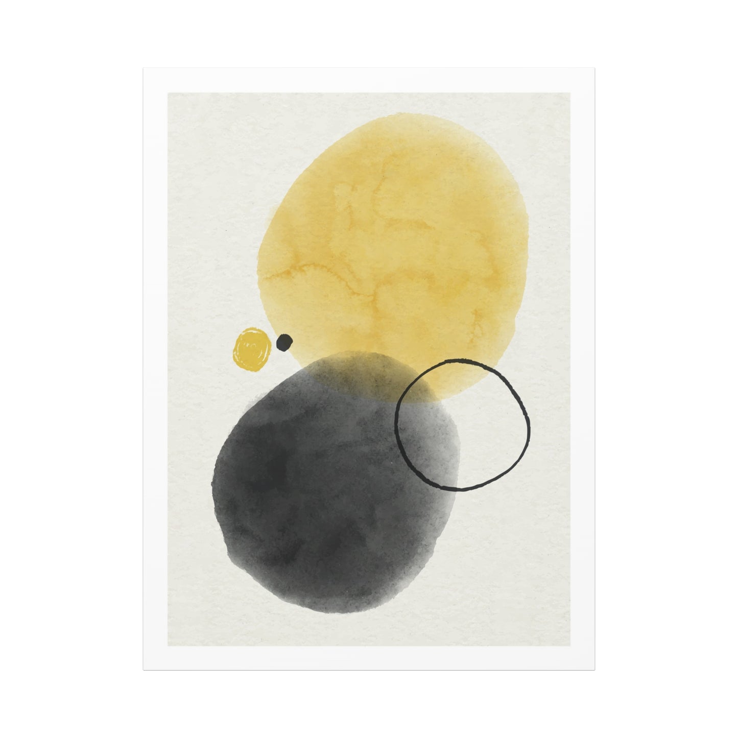 Gold Watercolor Wall Art Set 1.1 - Matte Canvas Decor with Minimalist Leaf Design