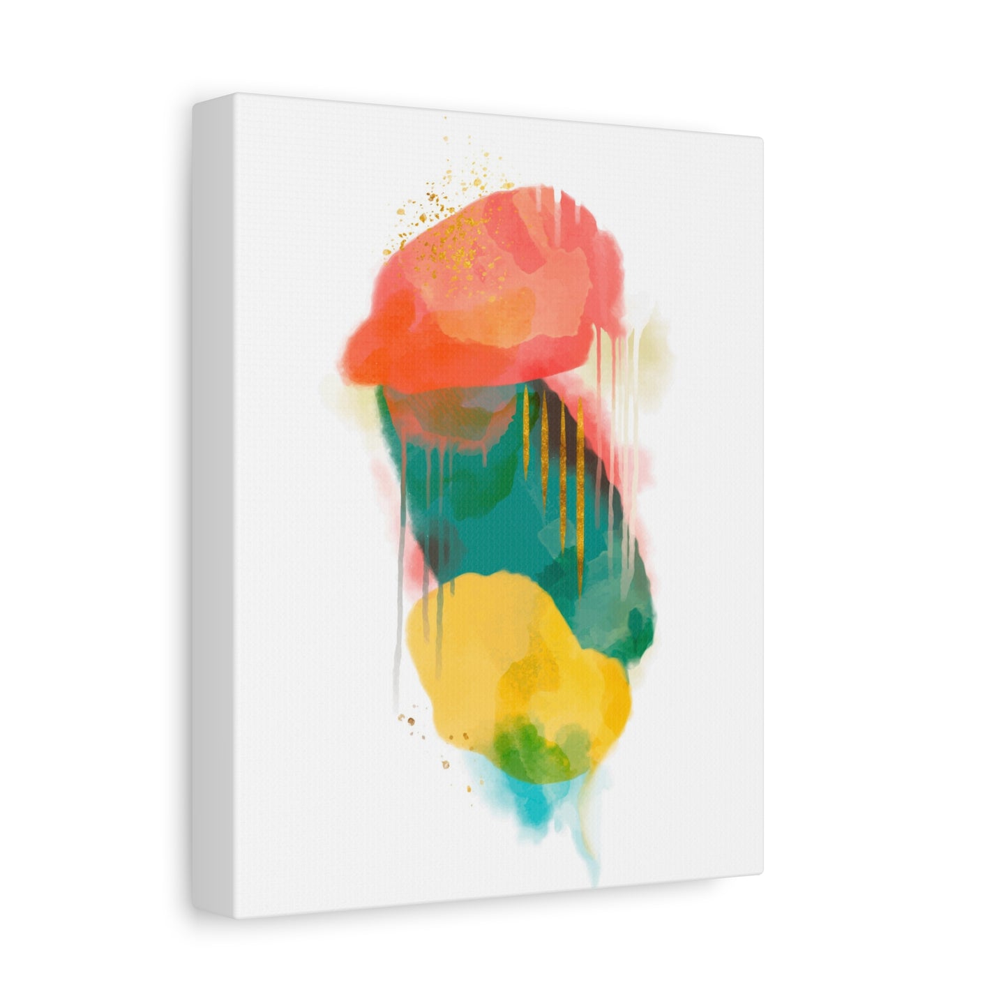 Watercolor Painting Set 1.1 - Matte Canvas Decor with Minimalist Leaf Design