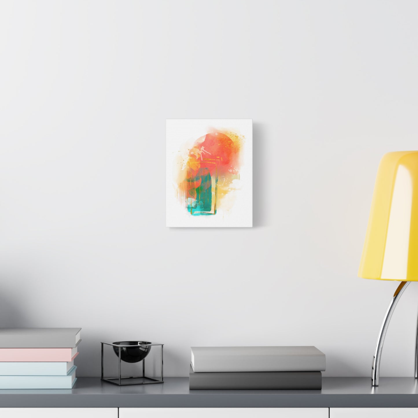 Watercolor Painting Set 1.3 - Matte Canvas Decor with Minimalist Leaf Design