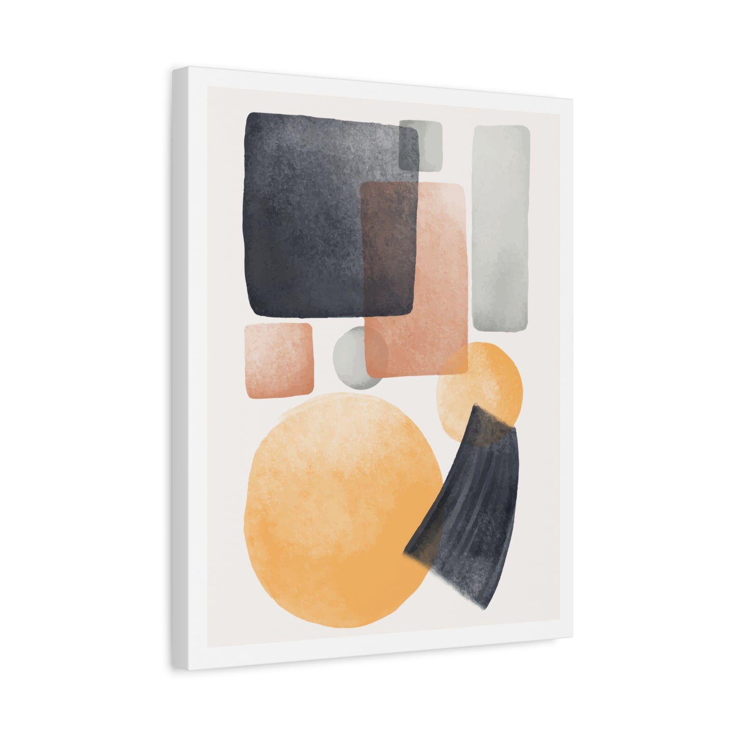 Minimal Watercolor Brush Art Set 1.1 - Matte Canvas Decor with Minimalist Leaf Design