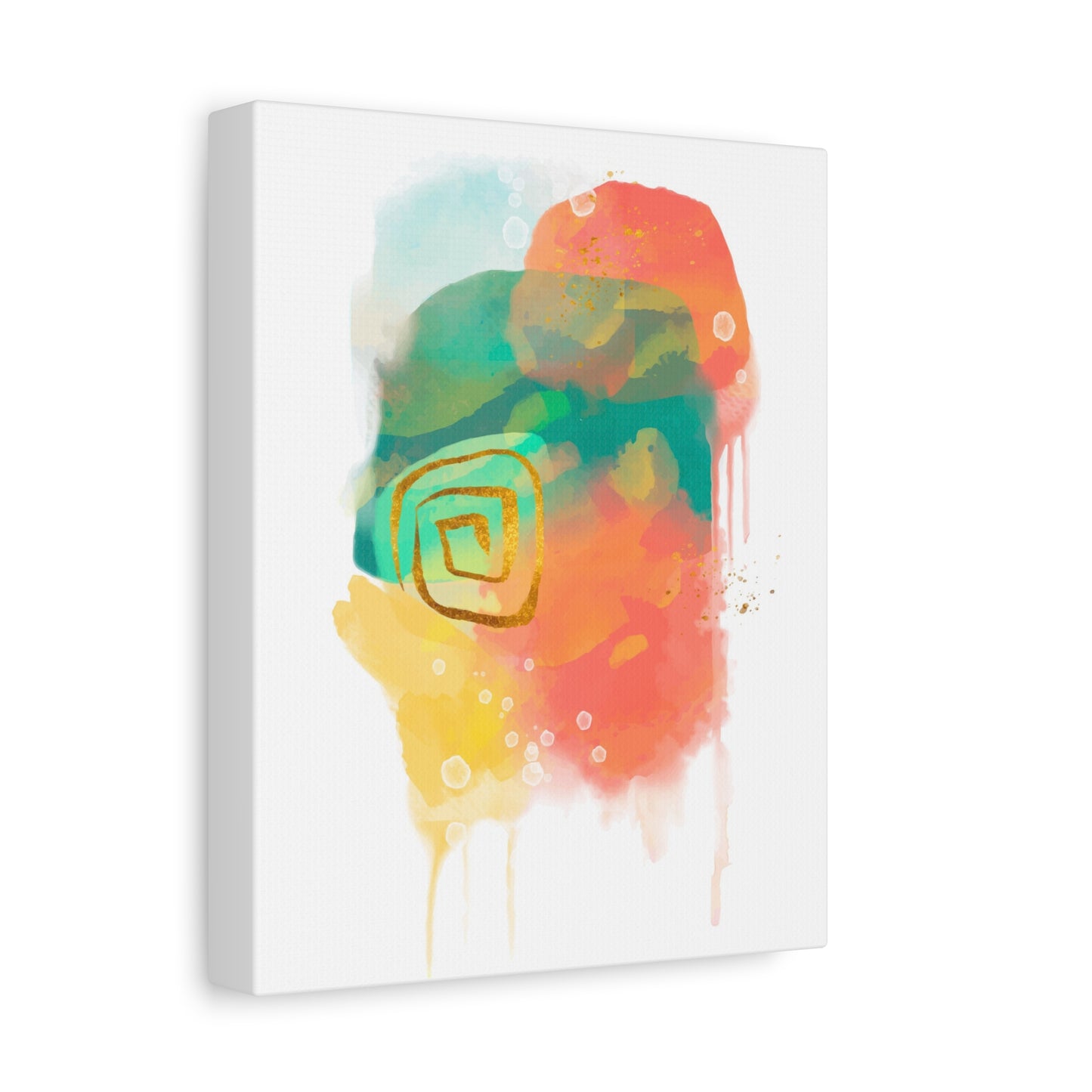 Watercolor Painting Set 1.2 - Matte Canvas Decor with Minimalist Leaf Design