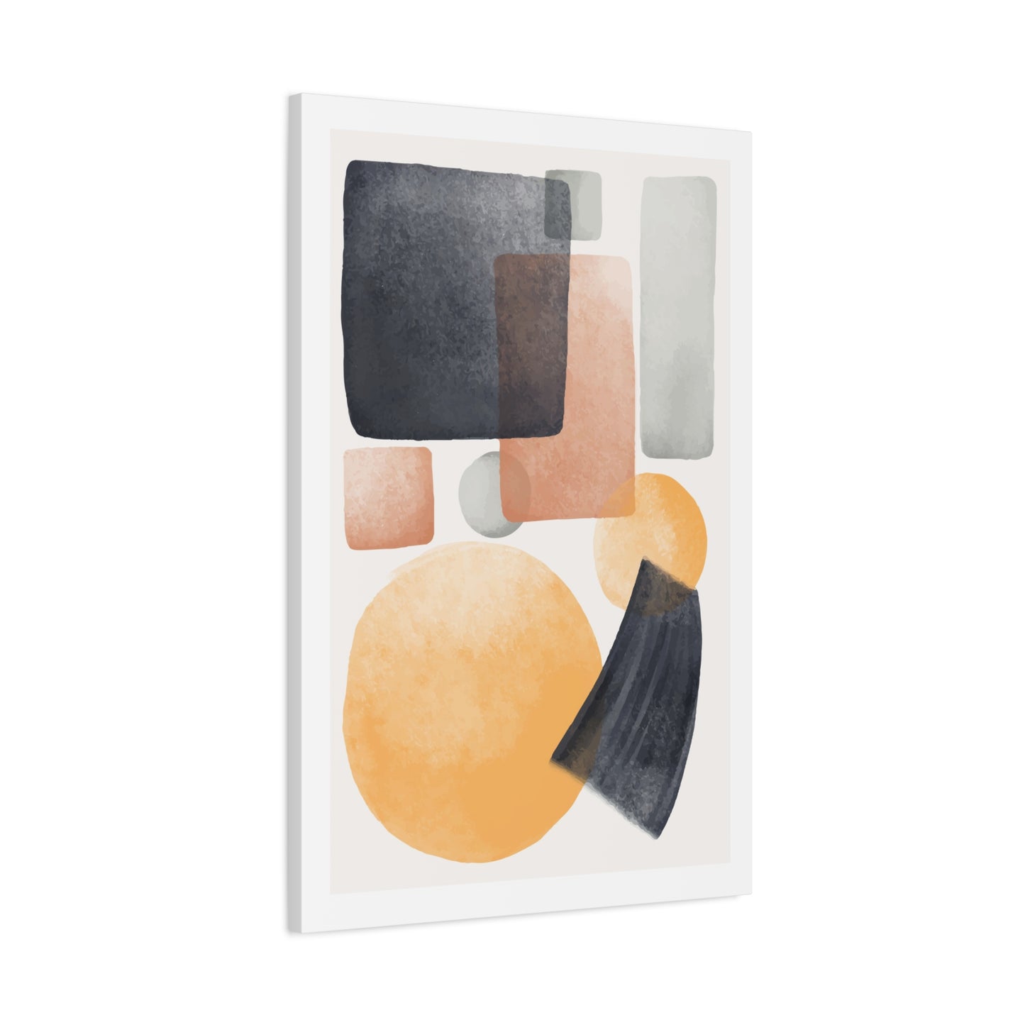 Minimal Watercolor Brush Art Set 1.1 - Matte Canvas Decor with Minimalist Leaf Design