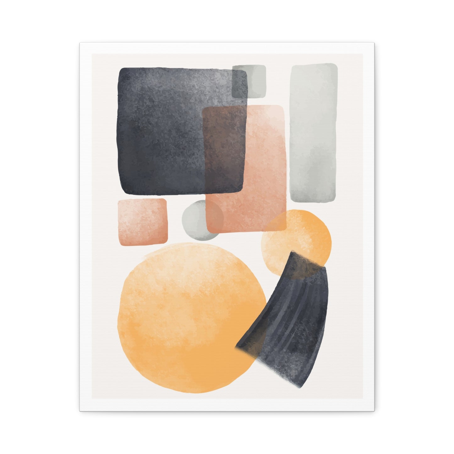 Minimal Watercolor Brush Art Set 1.1 - Matte Canvas Decor with Minimalist Leaf Design