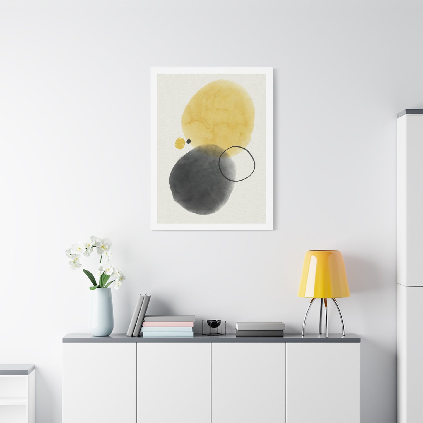Gold Watercolor Wall Art Set 1.1 - Matte Canvas Decor with Minimalist Leaf Design
