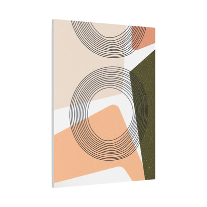 Minimal Pink Line Art Set 1.2 - Matte Canvas Decor with Minimalist Leaf Design