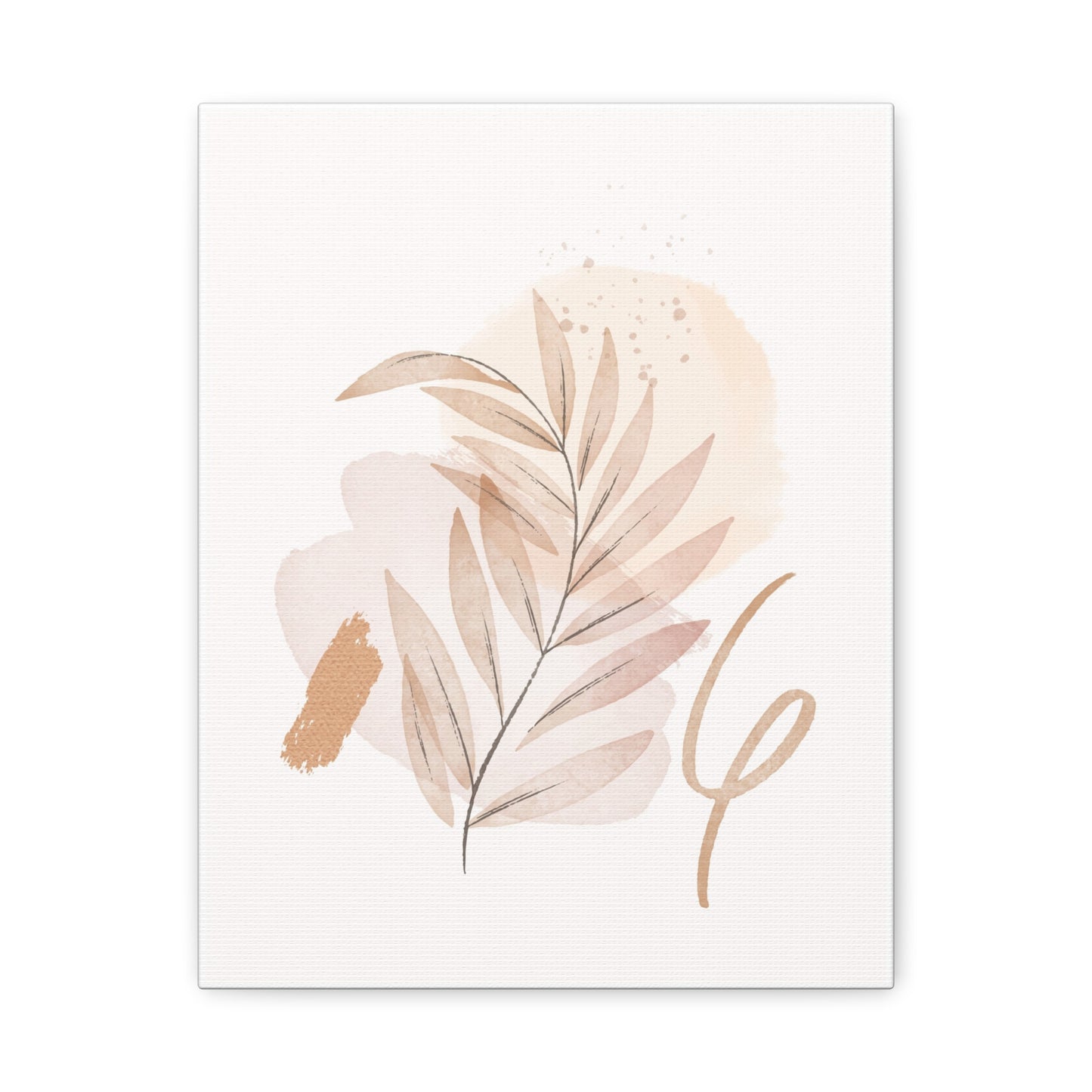 Abstract Earthy Florals Art Set 1.3- Matte Canvas Decor with Minimalist Leaf Design
